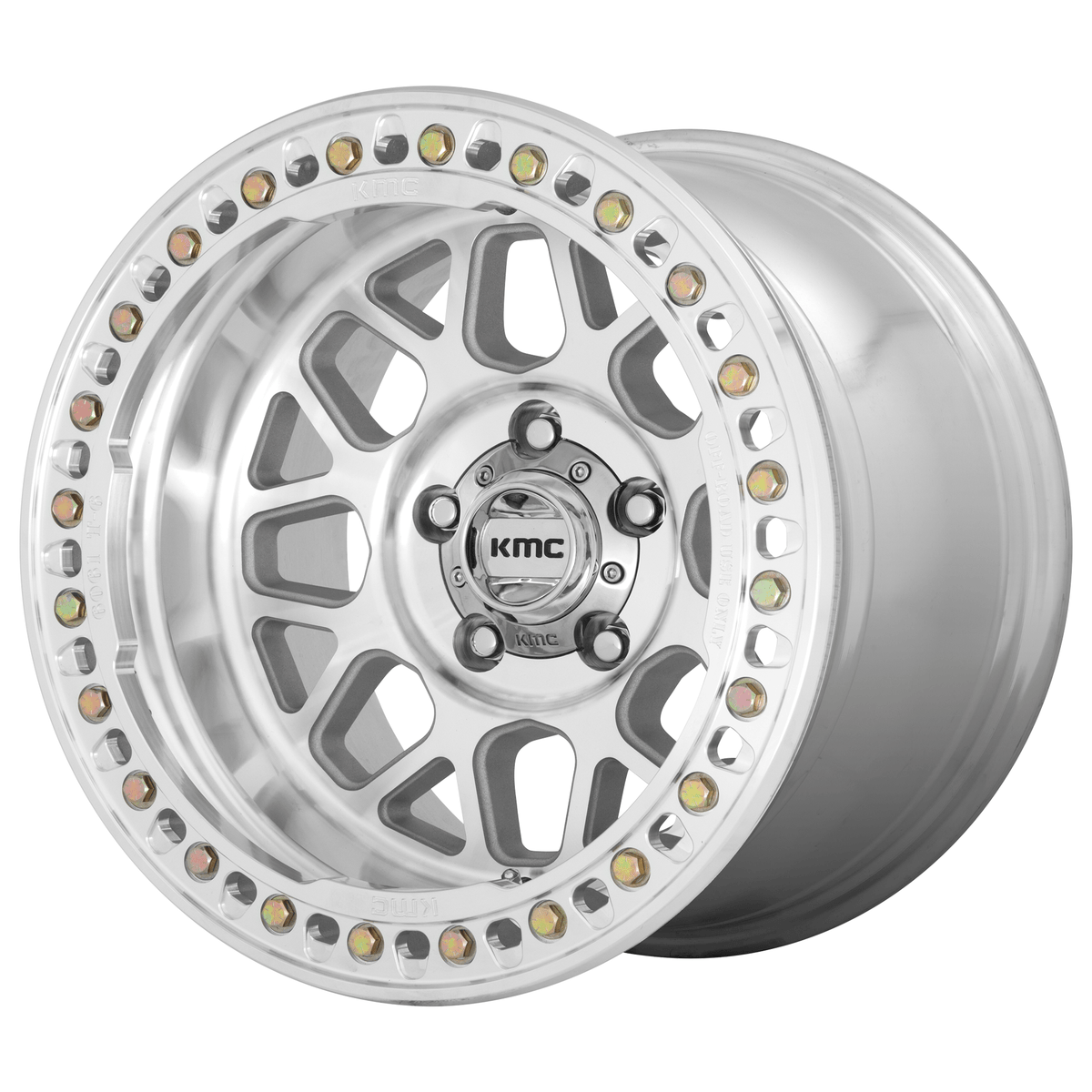 KMC KM235 GRENADE CRAWL BEADLOCK 18x9 Machined 6x135 10mm