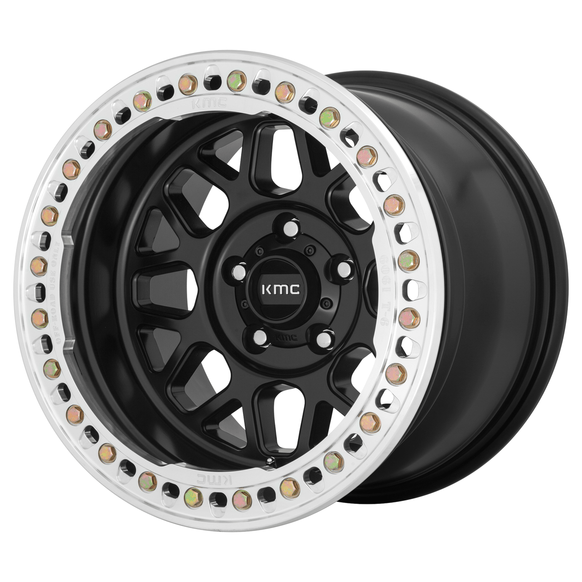 KMC KM235 GRENADE CRAWL BEADLOCK 18x9 Satin Black 6x135 10mm