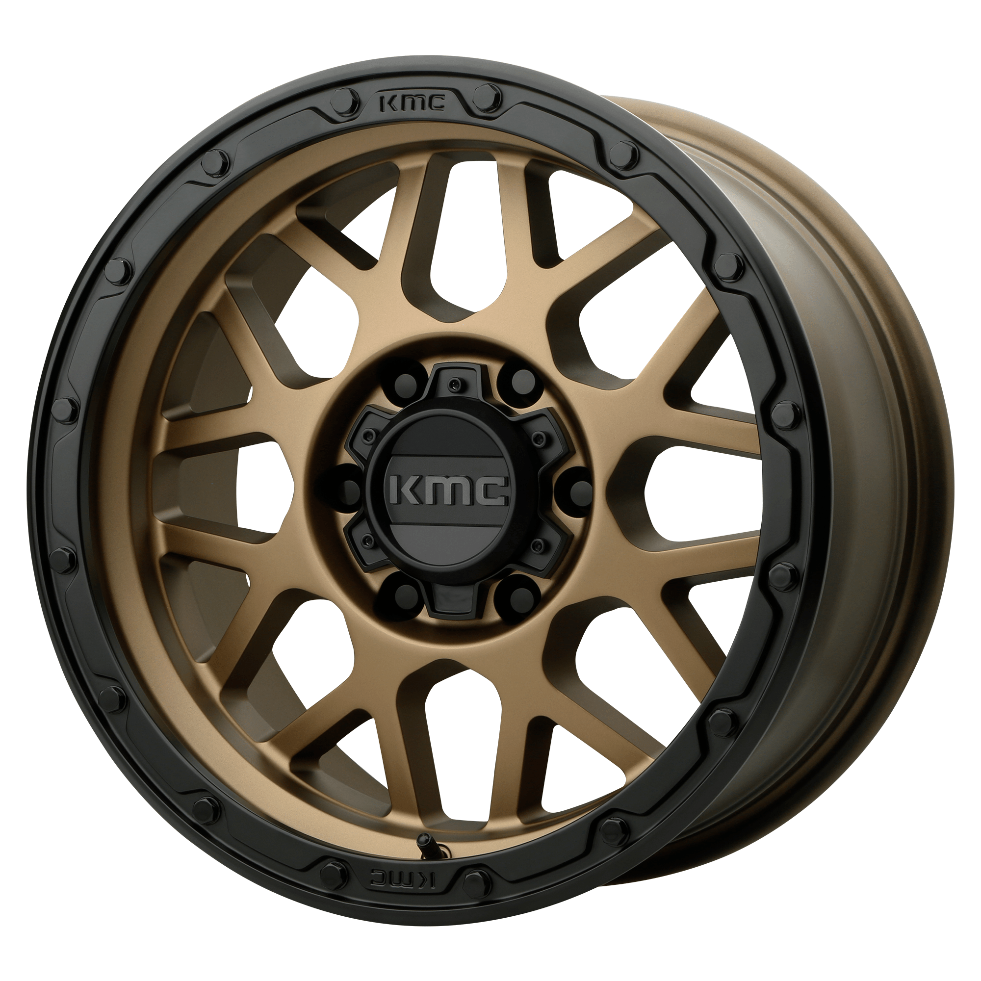 KMC KM535 GRENADE OFF-ROAD 17x9 Matte Bronze W/ M-Black Lip 6x135 -12mm