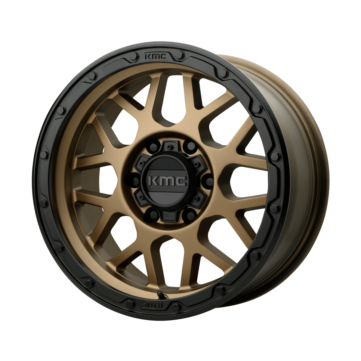 KMC KM535 GRENADE OFF-ROAD 17x9 Matte Bronze W/ M-Black Lip 6x135 -12mm