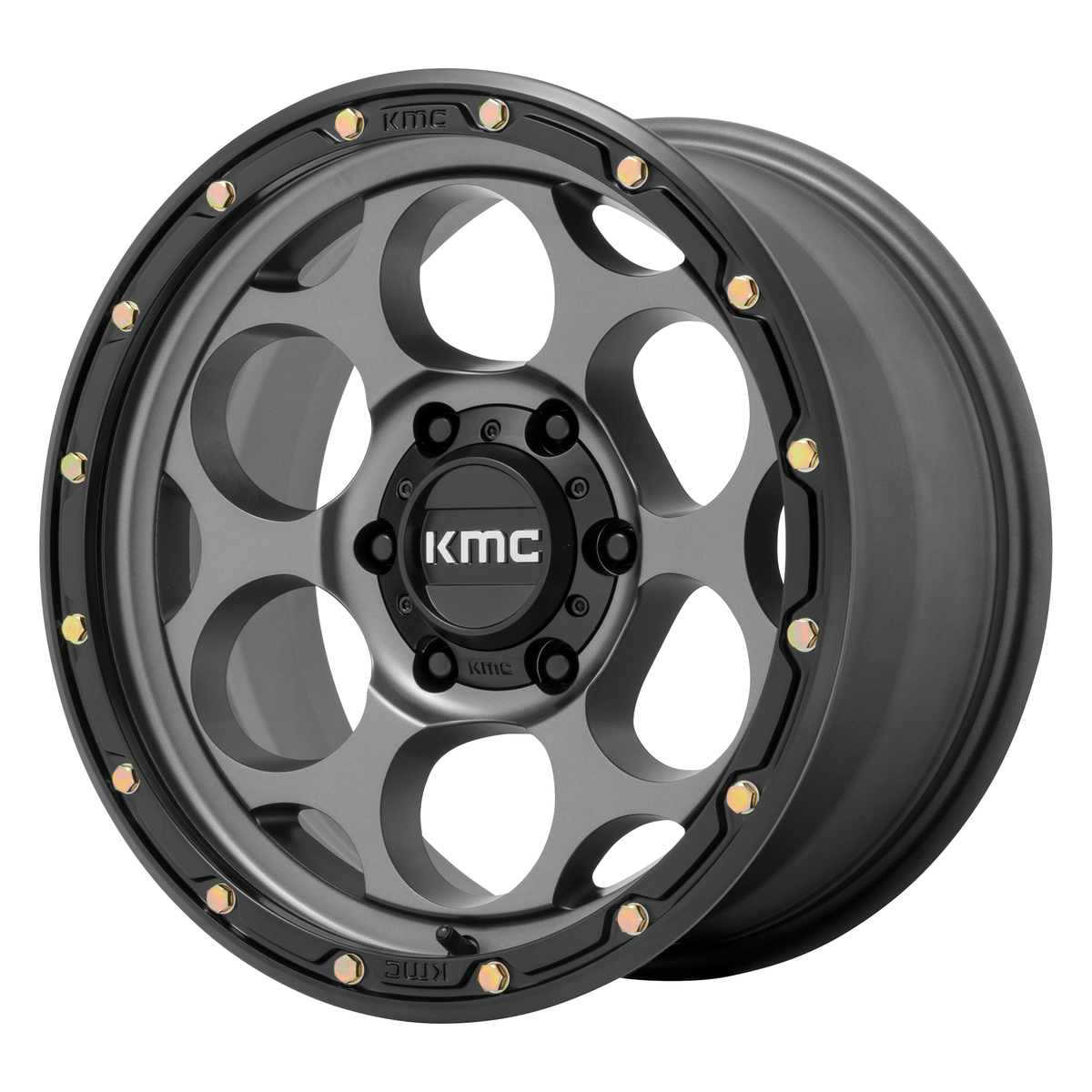 KMC KM541 DIRTY HARRY 17x8.5 Satin Gray W/ Black Lip 6x135 0mm