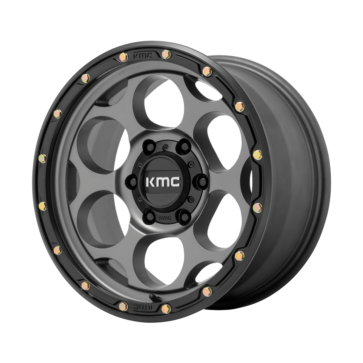 KMC KM541 DIRTY HARRY 17x8.5 Satin Gray W/ Black Lip 6x135 0mm