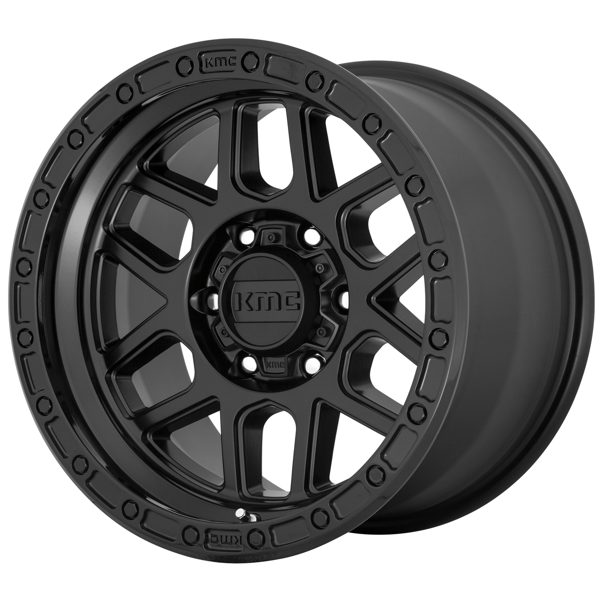 KMC KM544 MESA 17x9 Satin Black W/ Gloss Black Lip 6x135 18mm