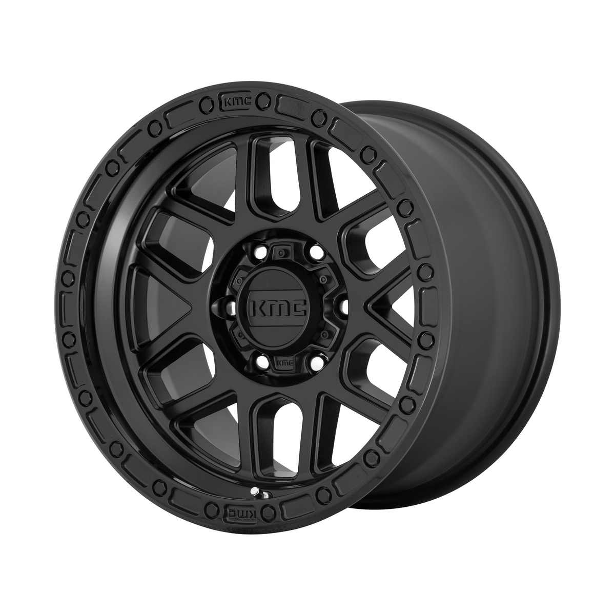 KMC KM544 MESA 17x9 Satin Black W/ Gloss Black Lip 6x135 18mm