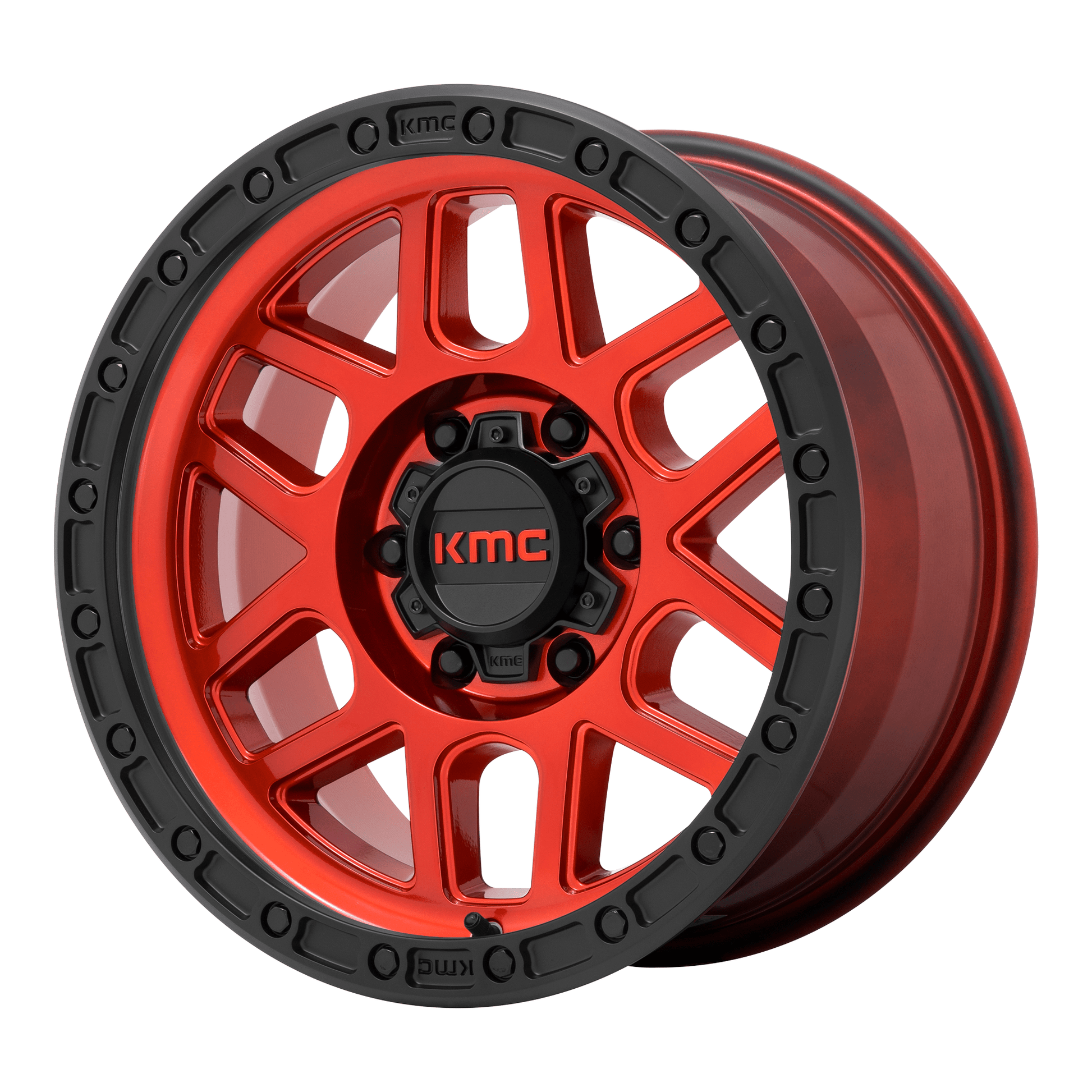 KMC KM544 MESA 20x9 Candy Red W/ Black Lip 6x135 18mm