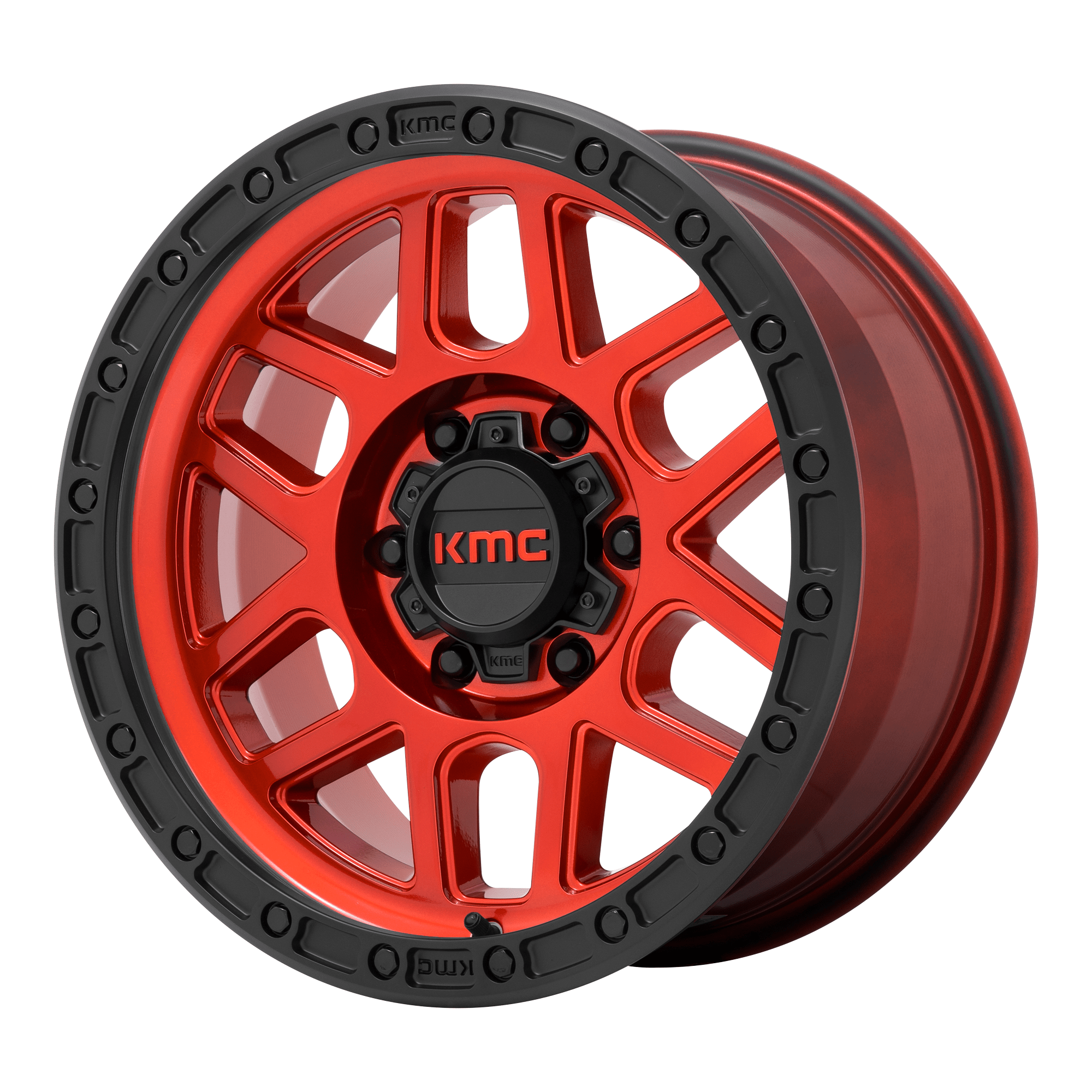 KMC KM544 MESA 20x9 Candy Red W/ Black Lip 6x135 18mm