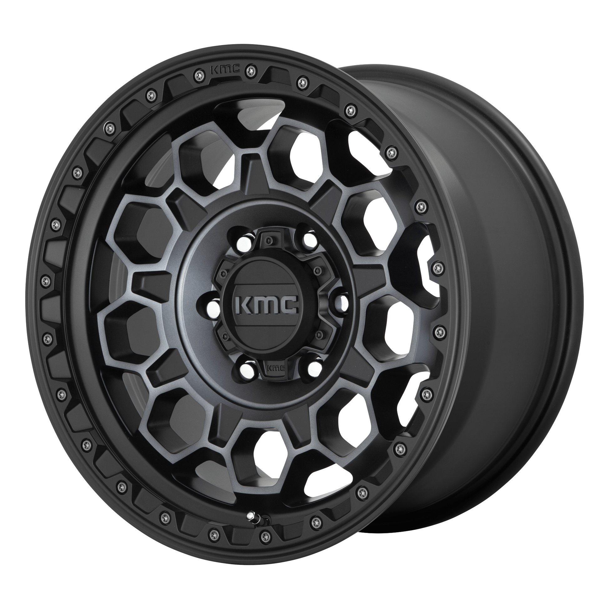 KMC KM545 TREK 17x8 Satin Black W/ Gray Tint 5x114.3 35mm