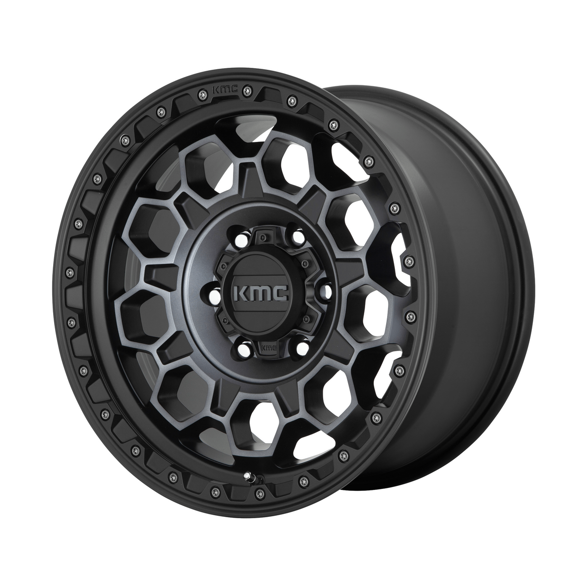 KMC KM545 TREK 17x8 Satin Black W/ Gray Tint 5x114.3 35mm