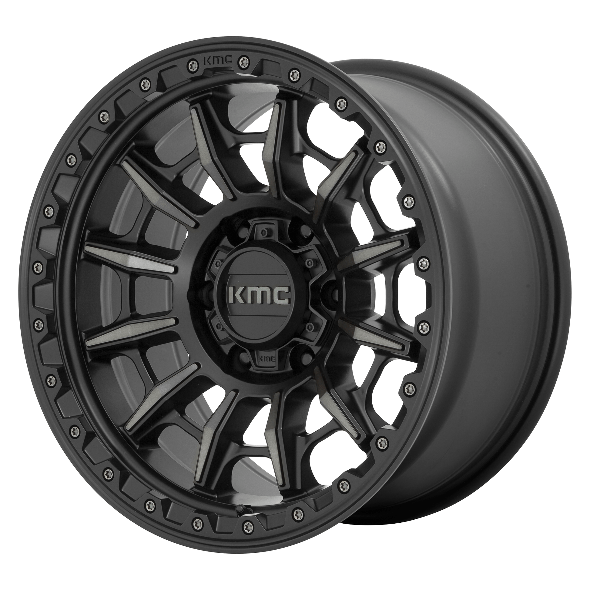 KMC KM547 CARNAGE 17x9 Satin Black W/ Gray Tint 6x135 0mm