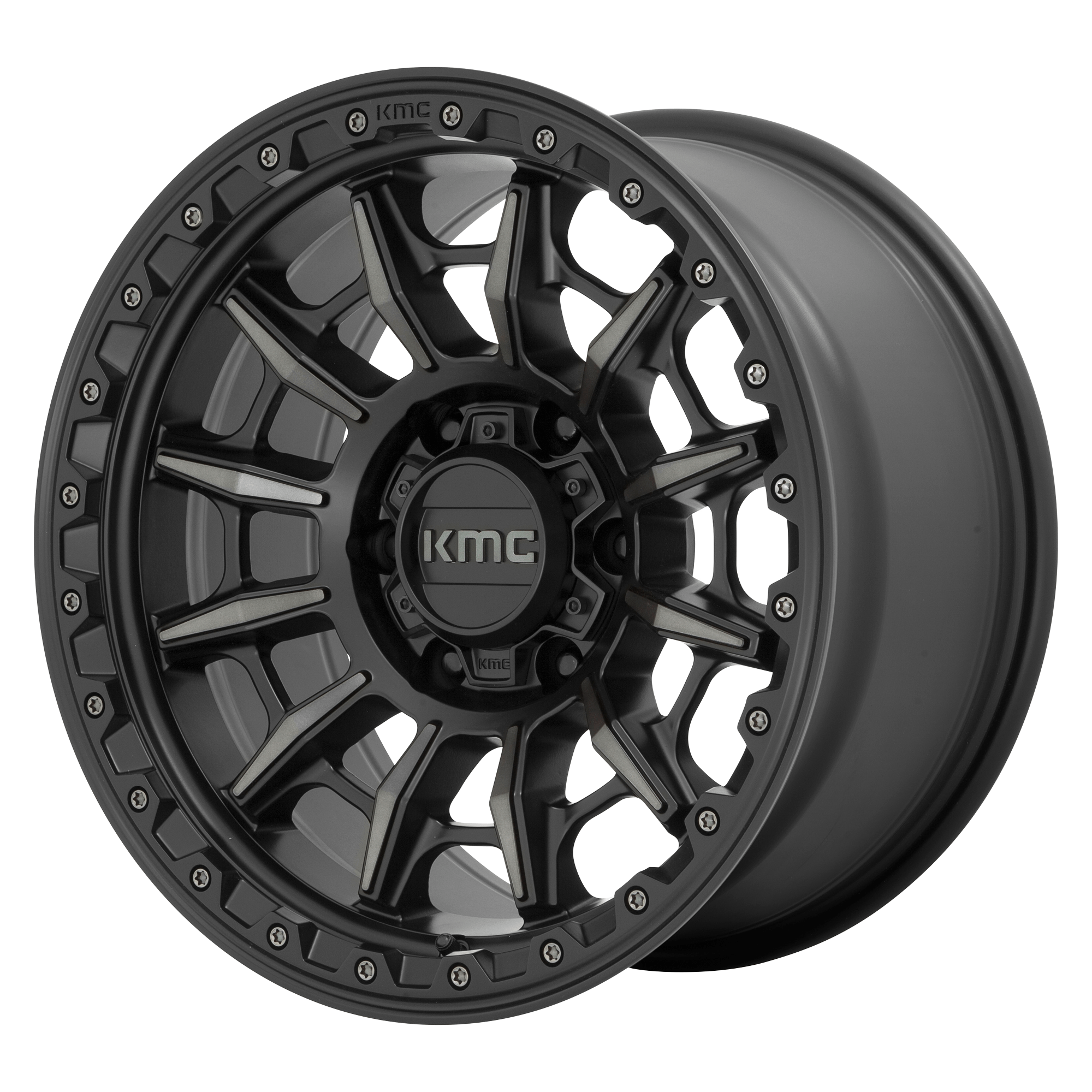 KMC KM547 CARNAGE 17x9 Satin Black W/ Gray Tint 6x135 0mm