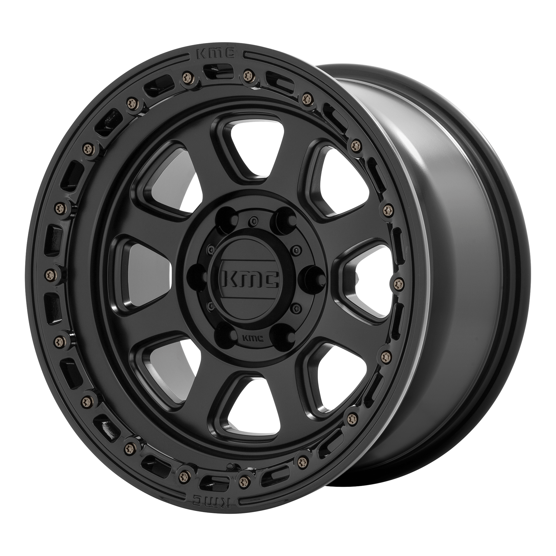 KMC KM548 CHASE 20x9 Satin Black W/ Gloss Black Lip 6x135 18mm