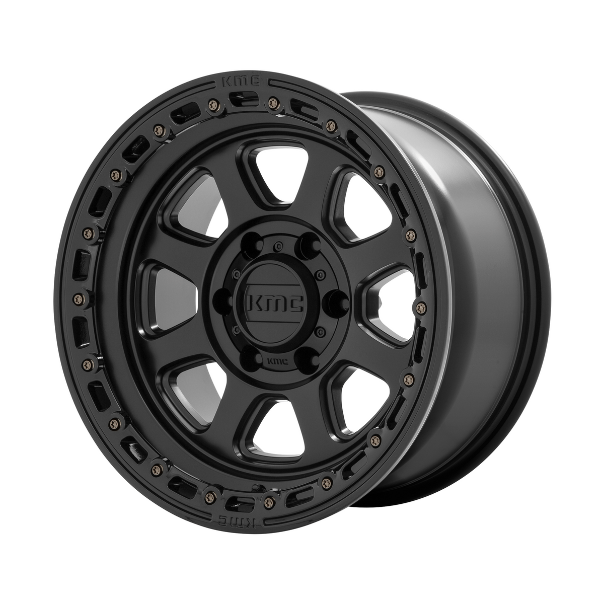 KMC KM548 CHASE 20x9 Satin Black W/ Gloss Black Lip 6x135 18mm