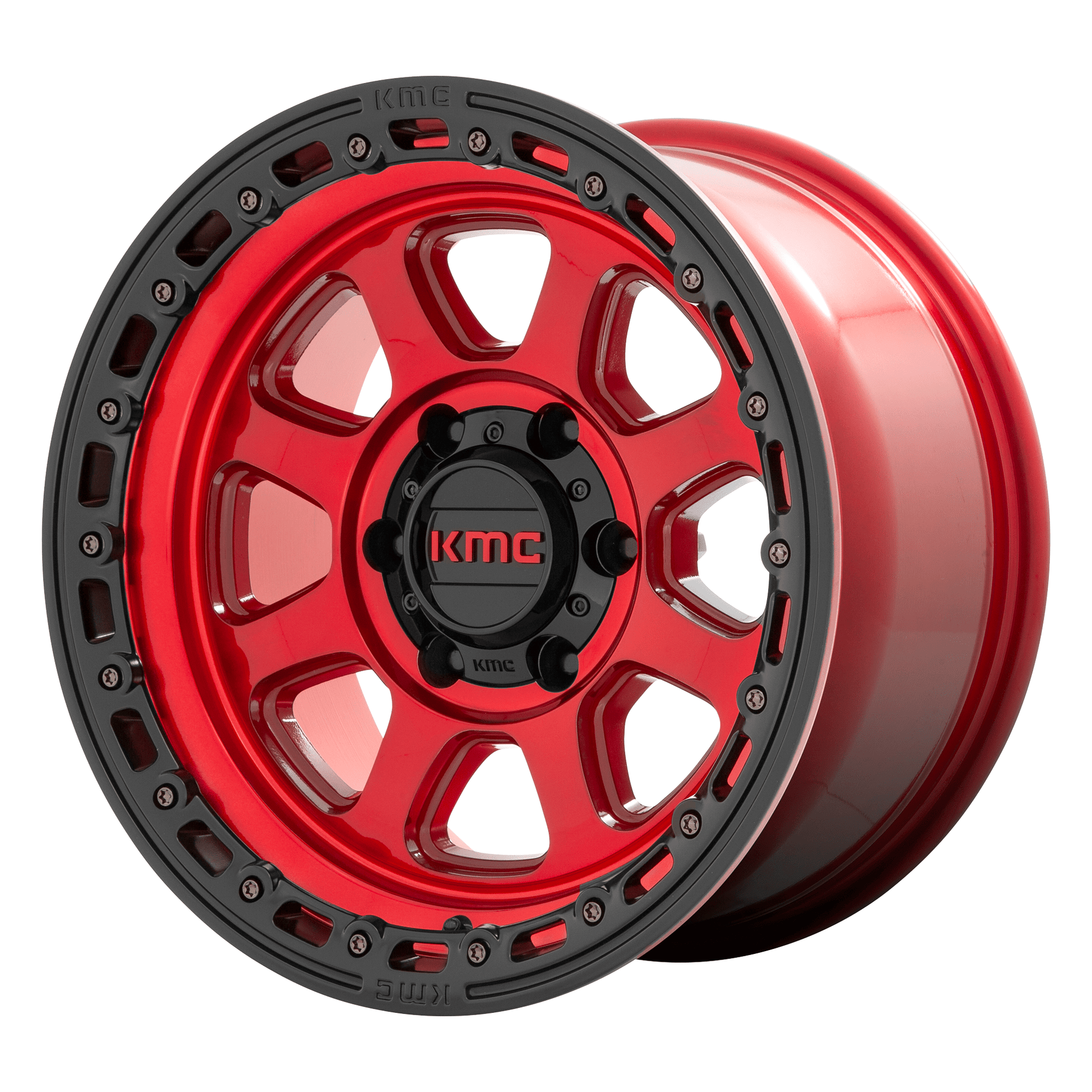 KMC KM548 CHASE 20x9 Candy Red W/ Black Lip 6x135 18mm