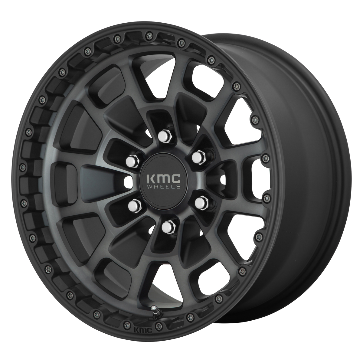 KMC KM718 SUMMIT 17x8.5 Satin Black W/ Gray Tint 6x135 18mm