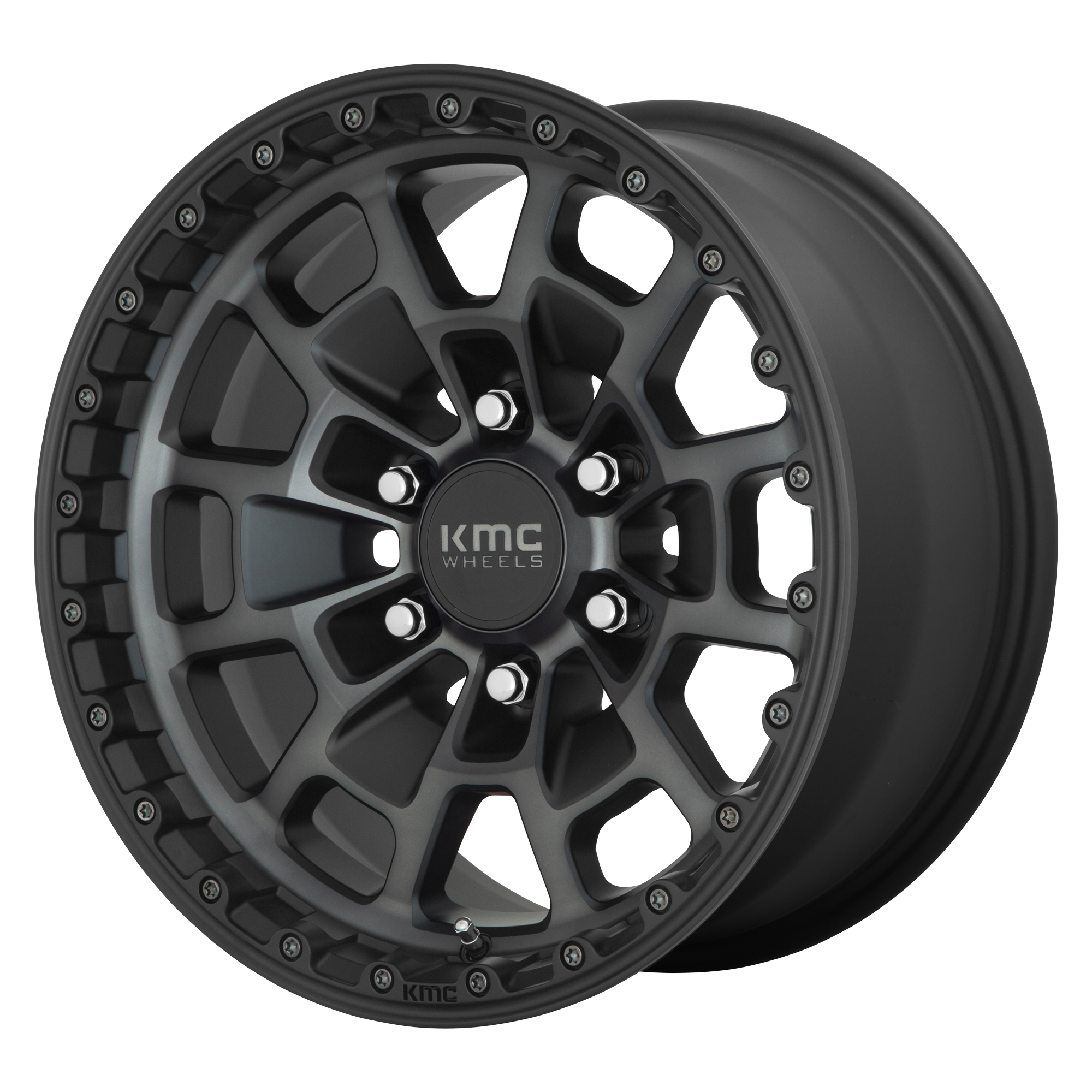KMC KM718 SUMMIT 17x8.5 Satin Black W/ Gray Tint 6x135 18mm