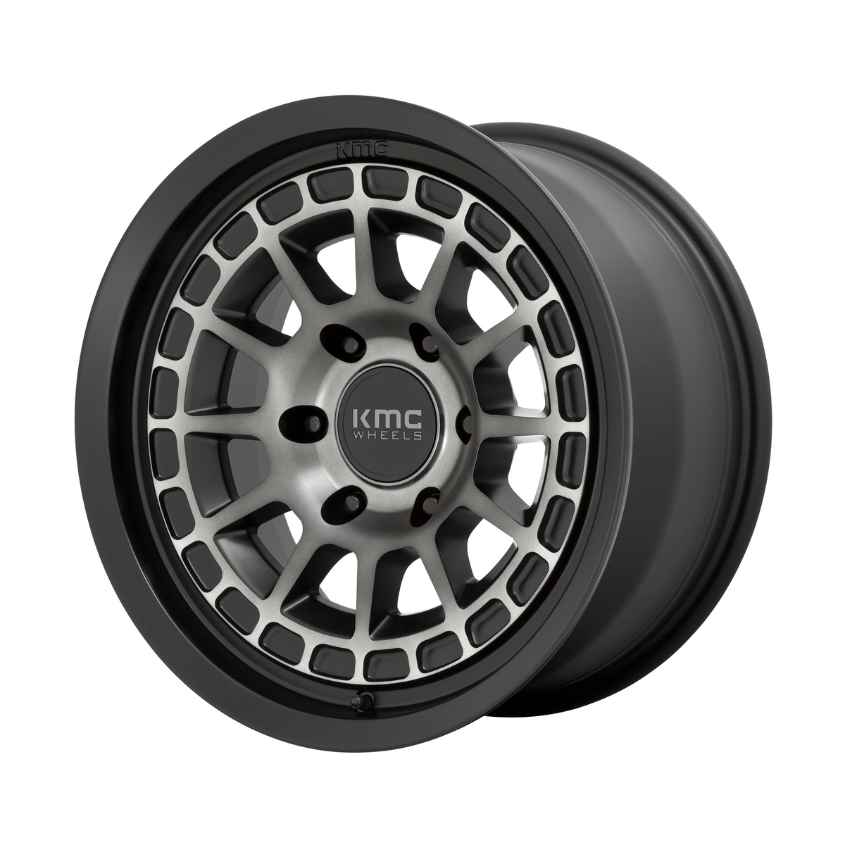 KMC KM719 CANYON 17x8 Satin Black W/ Gray Tint 5x114.3 35mm