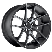 Niche 1PC M130 TARGA 19x8.5 Matte Black Double Dark Tint 5x114.3 40mm