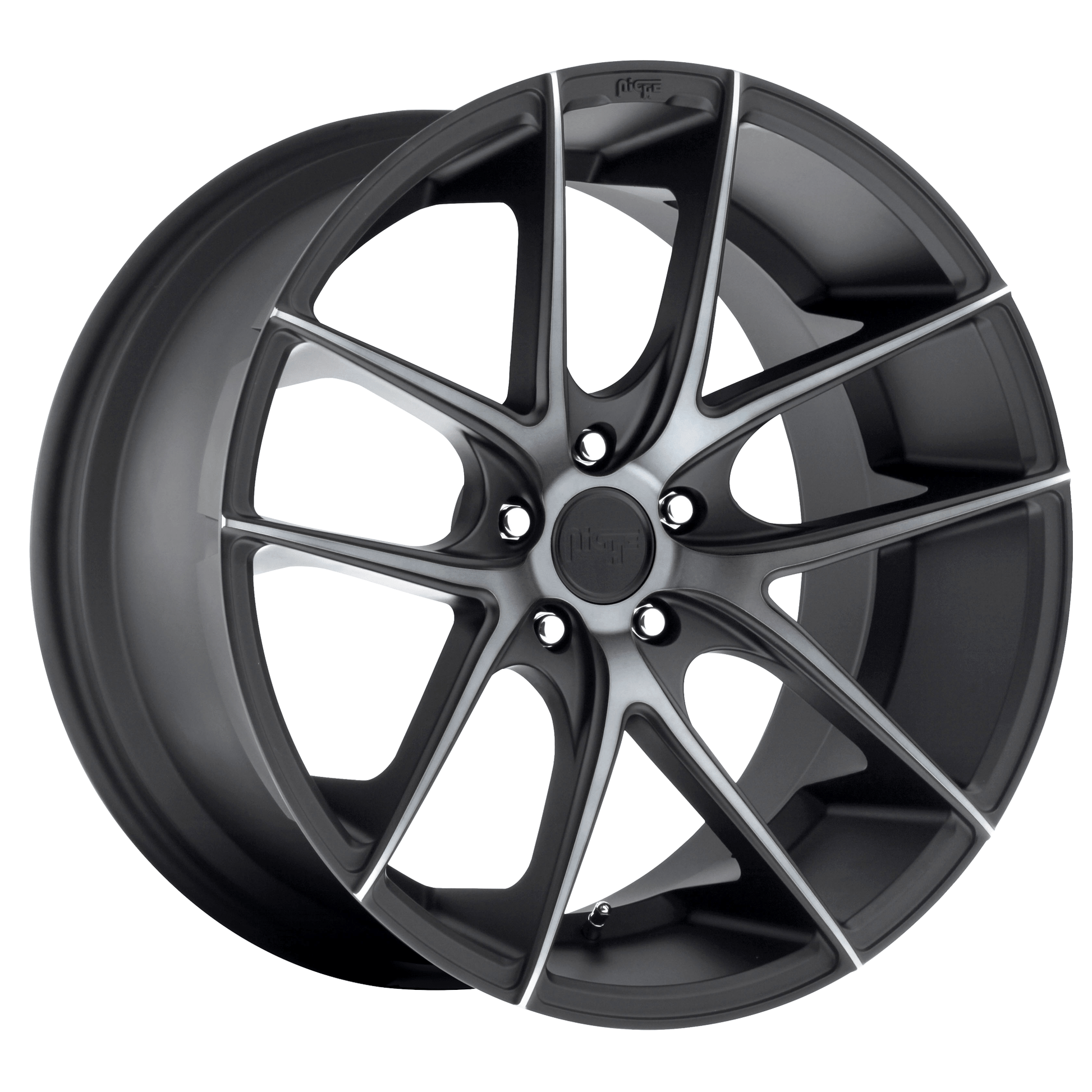 Niche 1PC M130 TARGA 19x9.5 Matte Black Double Dark Tint 5x114.3 40mm