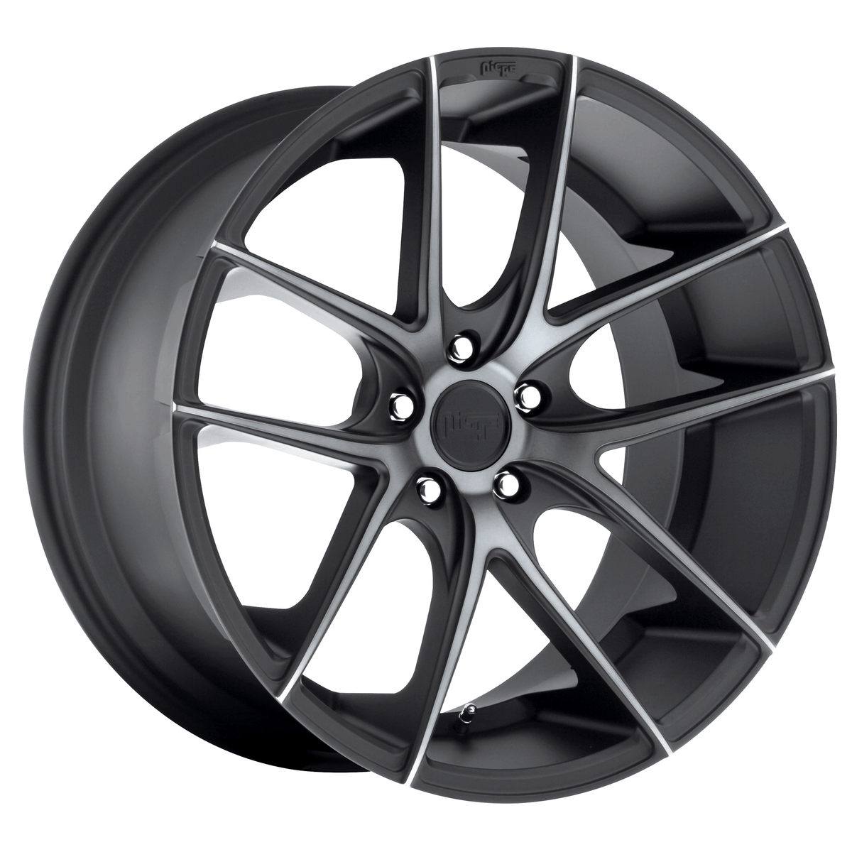 Niche 1PC M130 TARGA 19x9.5 Matte Black Double Dark Tint 5x114.3 40mm