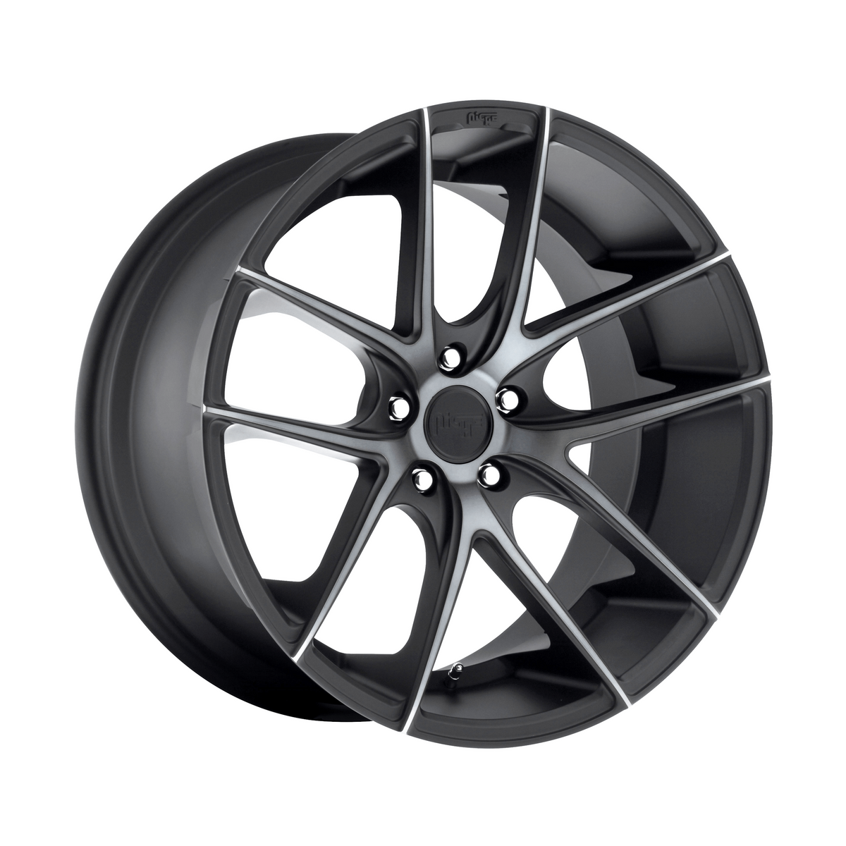 Niche 1PC M130 TARGA 20x10 Matte Black Double Dark Tint 5x114.3 40mm
