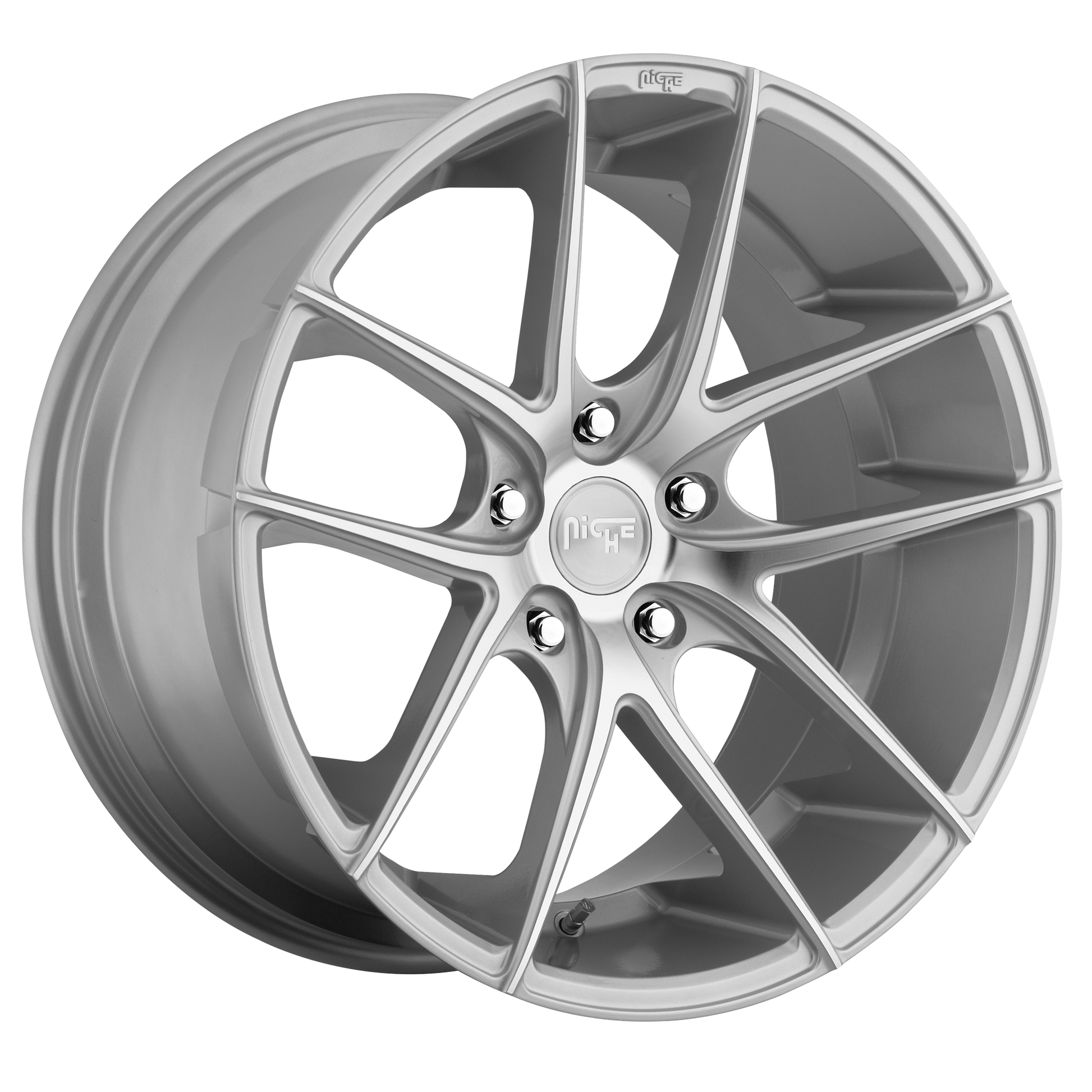 Niche 1PC M131 TARGA 20x8.5 Gloss Silver Machined 5x114.3 42mm