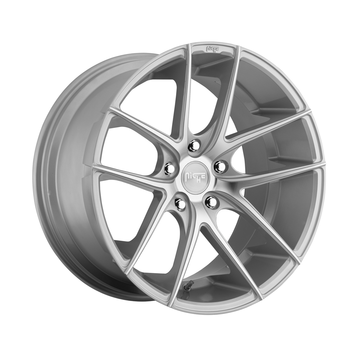 Niche 1PC M131 TARGA 18x9.5 Gloss Silver Machined 5x114.3 40mm