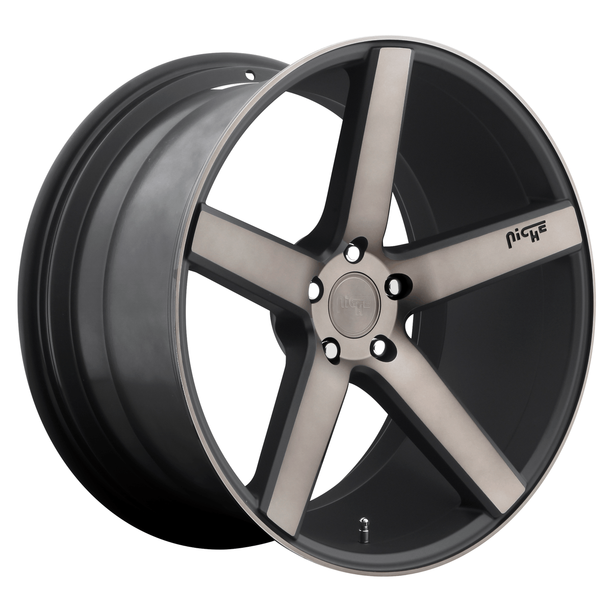 Niche 1PC M134 MILAN 20x8.5 Matte Black Ddt Machined 5x114.3 45mm