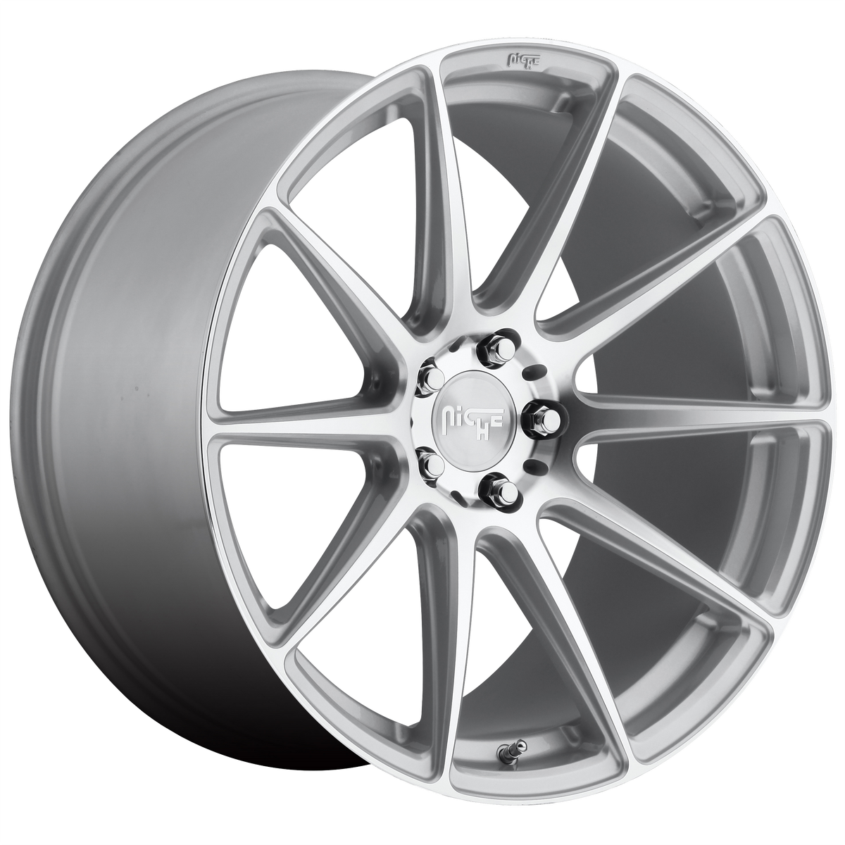 Niche 1PC M146 ESSEN 20x10 Gloss Silver Machined 5x114.3 40mm