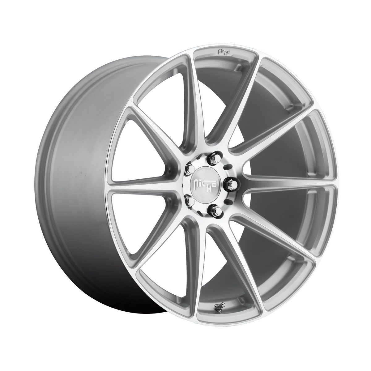 Niche 1PC M146 ESSEN 20x10 Gloss Silver Machined 5x114.3 40mm