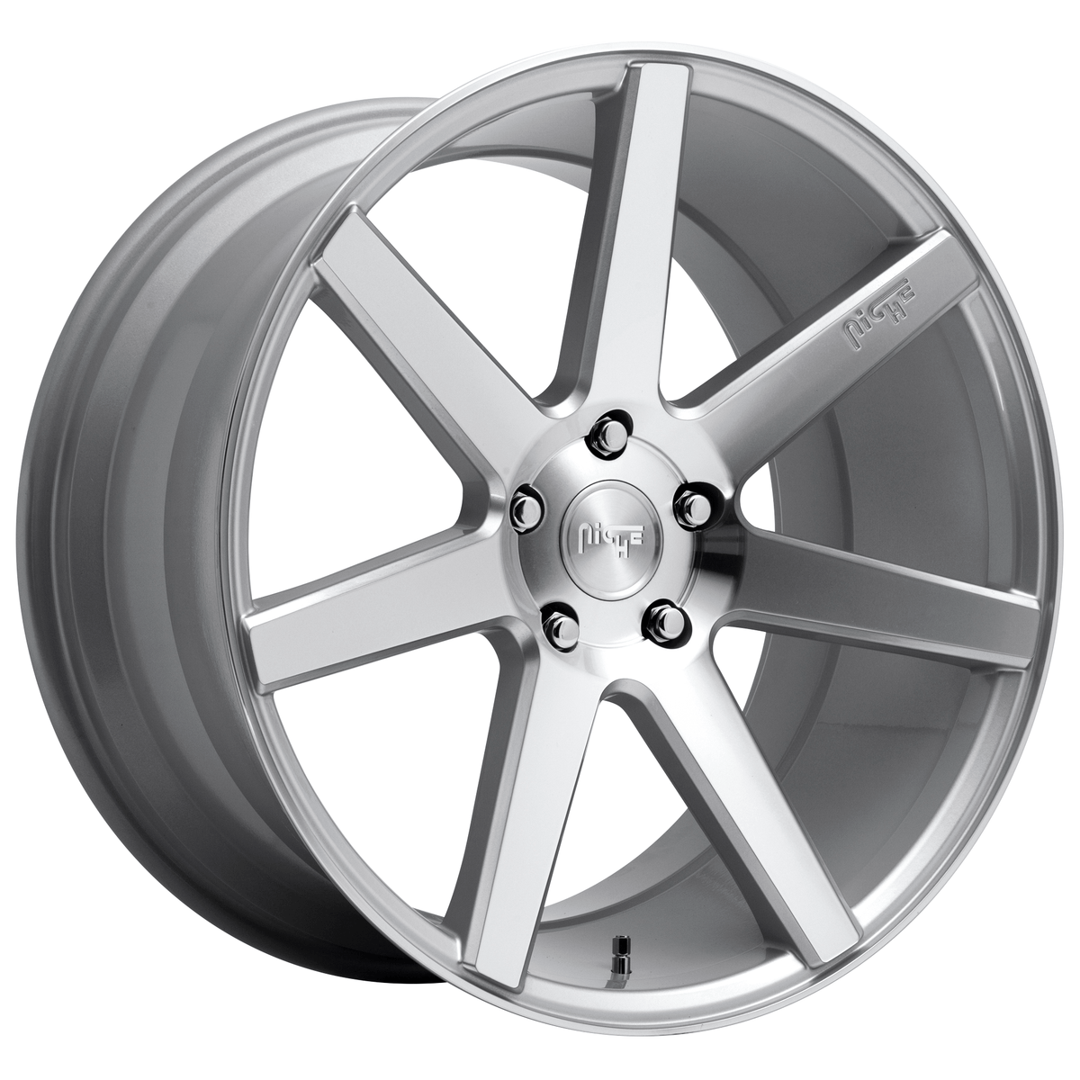 Niche 1PC M179 VERONA 19x8.5 Gloss Silver Machined 5x114.3 35mm