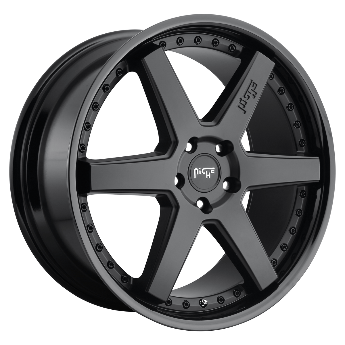 Niche 1PC M192 ALTAIR 20x9 Gloss Black Matte Black 5x114.3 25mm
