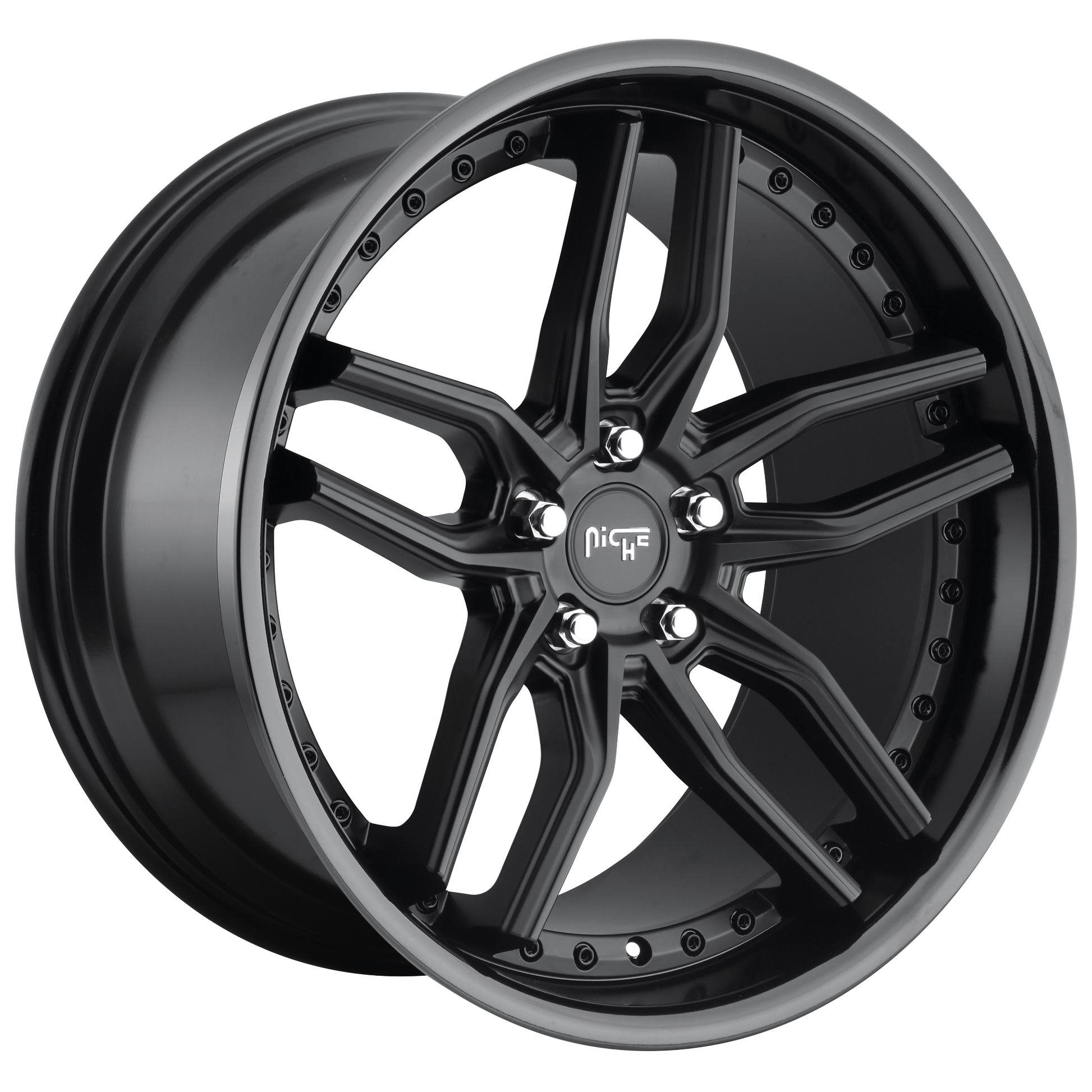 Niche 1PC M194 METHOS 20x10.5 Gloss Black Matte Black 5x114.3 40mm
