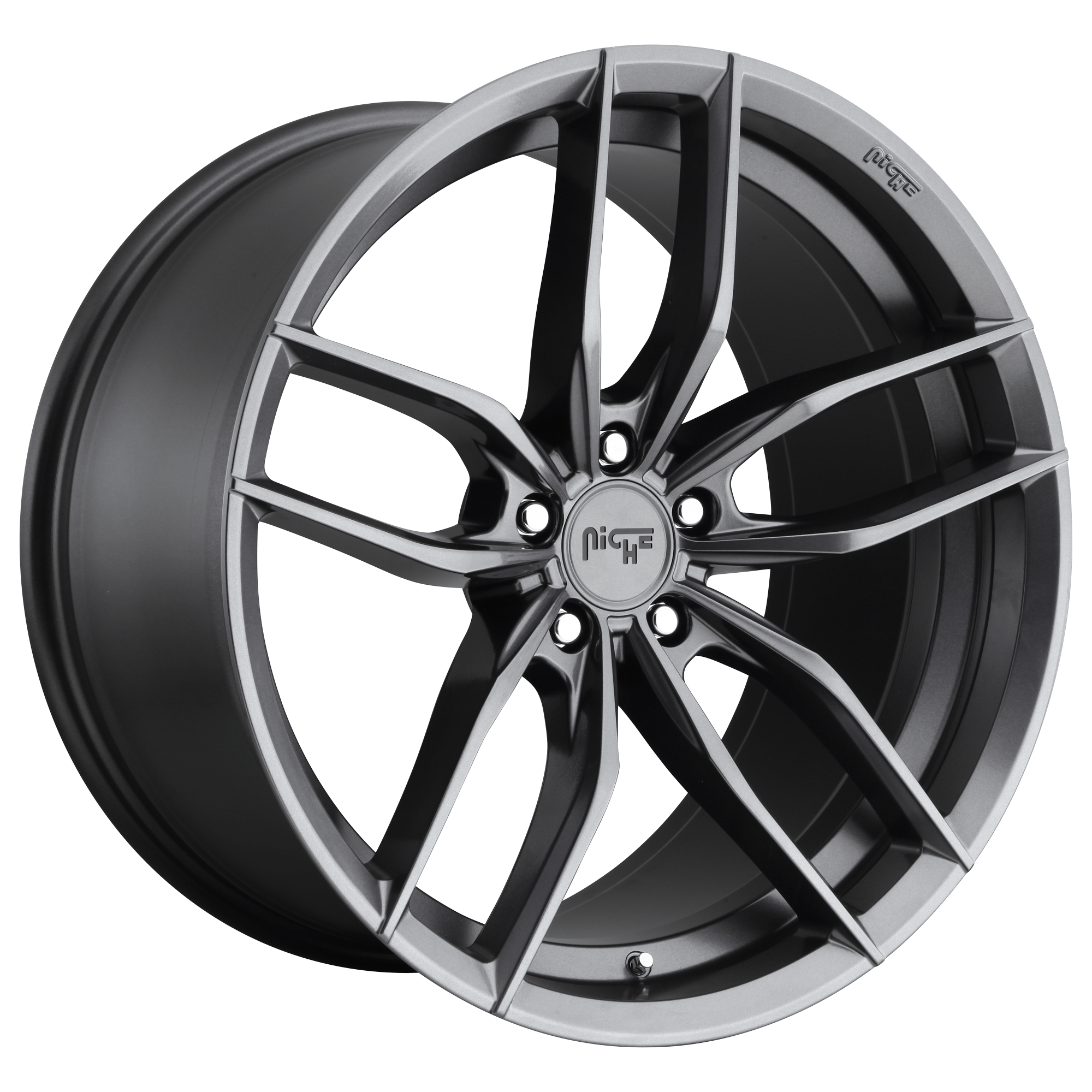 Niche 1PC M204 VOSSO 17x8 Matte Anthracite 5x114.3 40mm