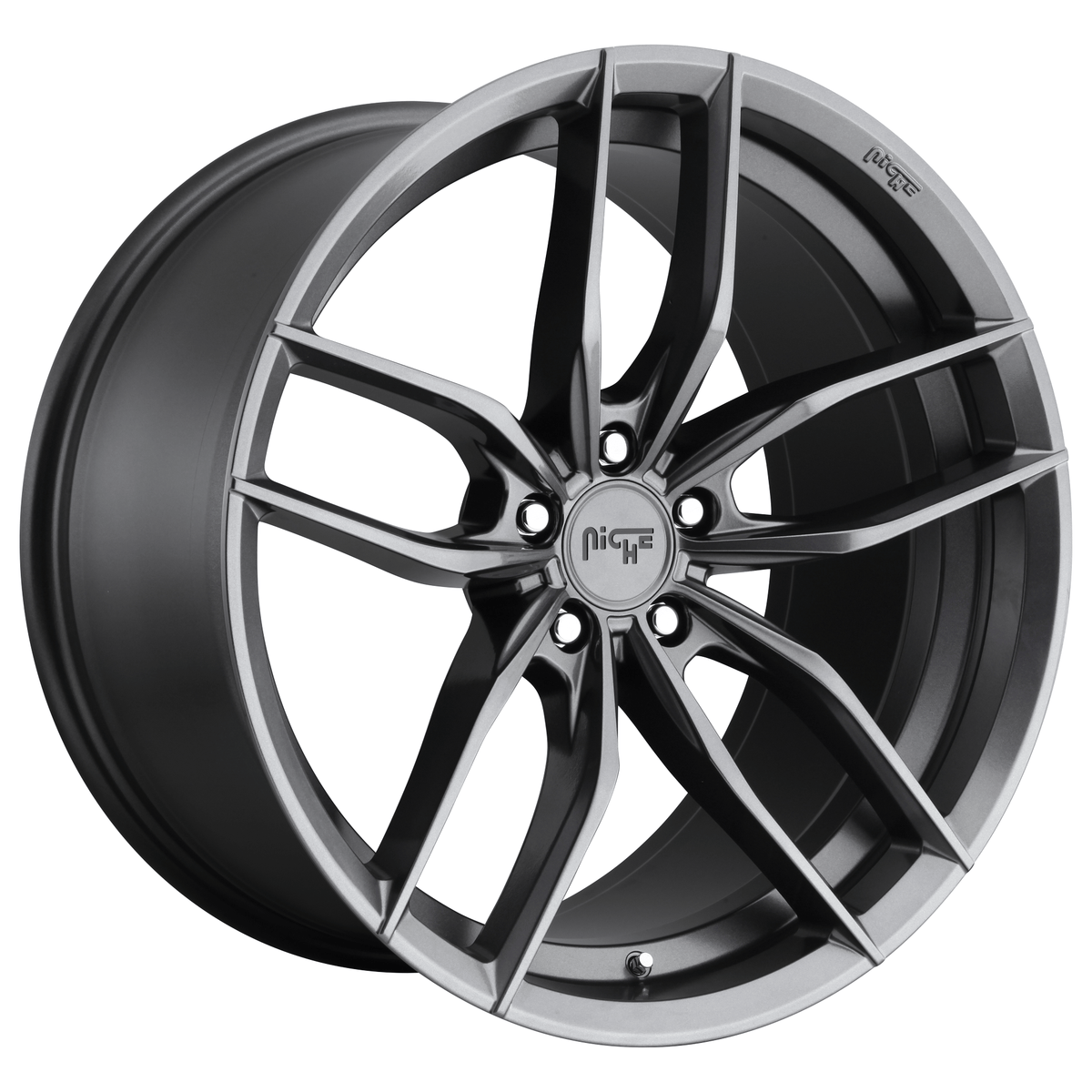 Niche 1PC M204 VOSSO 18x8 Matte Anthracite 5x114.3 30mm