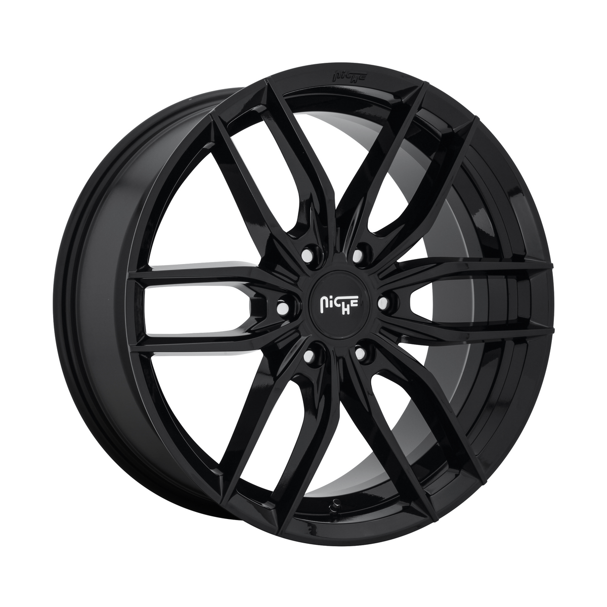 Niche 1PC M209 VOSSO 20x9 Gloss Black 6x135 20mm