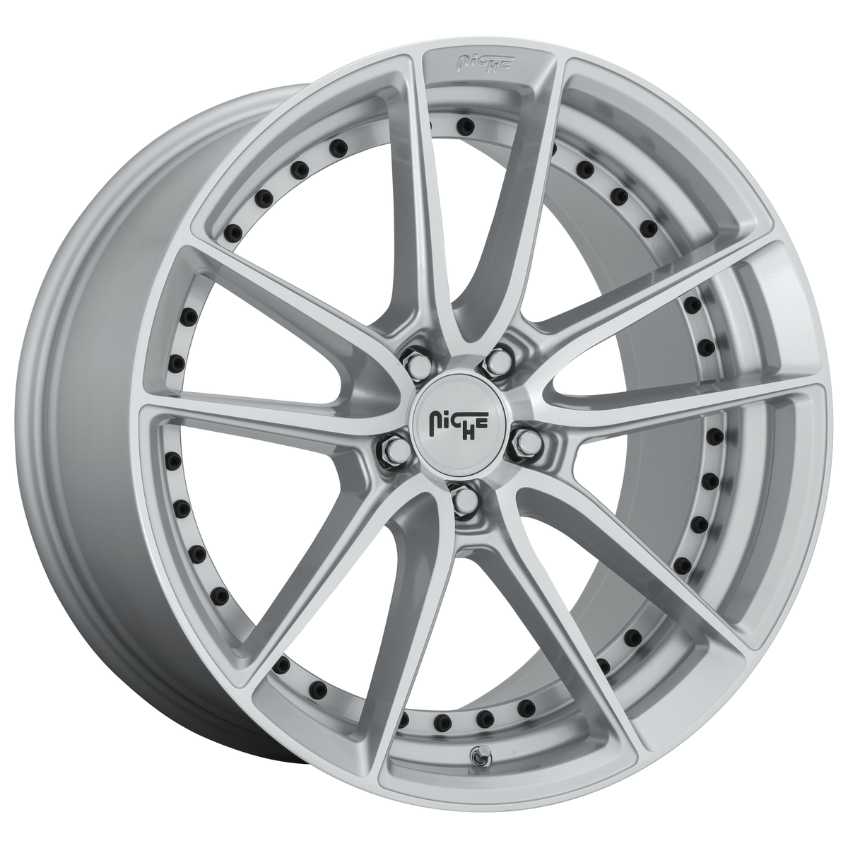 Niche 1PC M221 DFS 19x9.5 Gloss Silver Machined 5x114.3 35mm