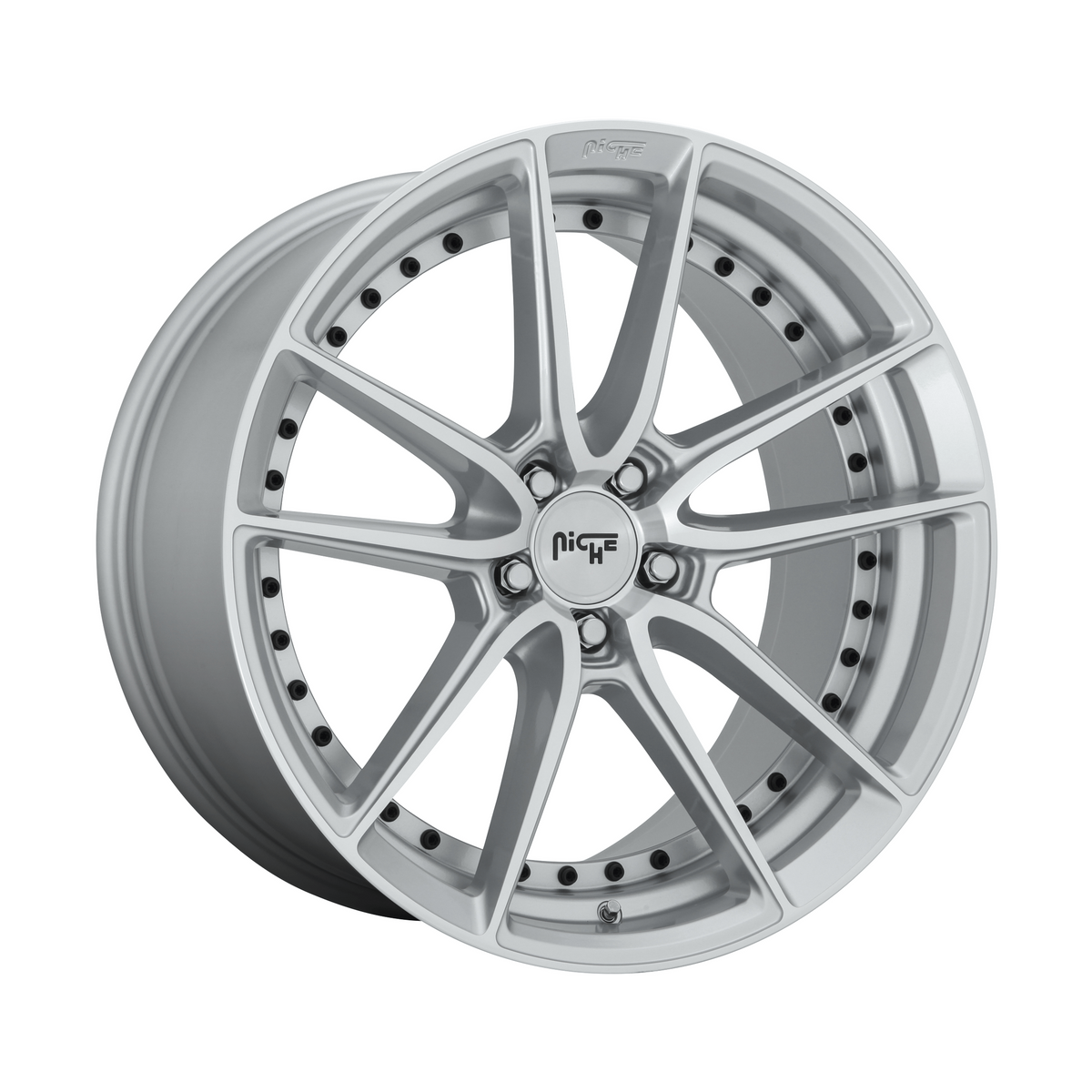 Niche 1PC M221 DFS 19x9.5 Gloss Silver Machined 5x114.3 35mm