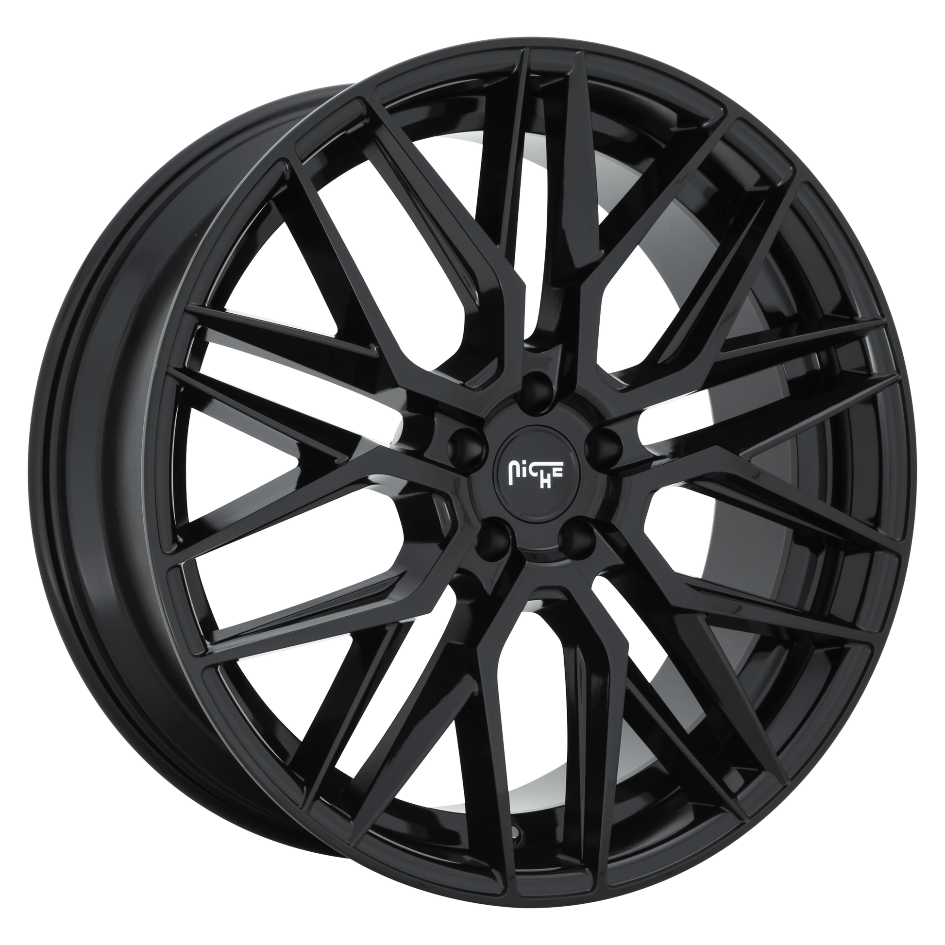 Niche 1PC M224 GAMMA 19x9.5 Gloss Black 5x114.3 35mm