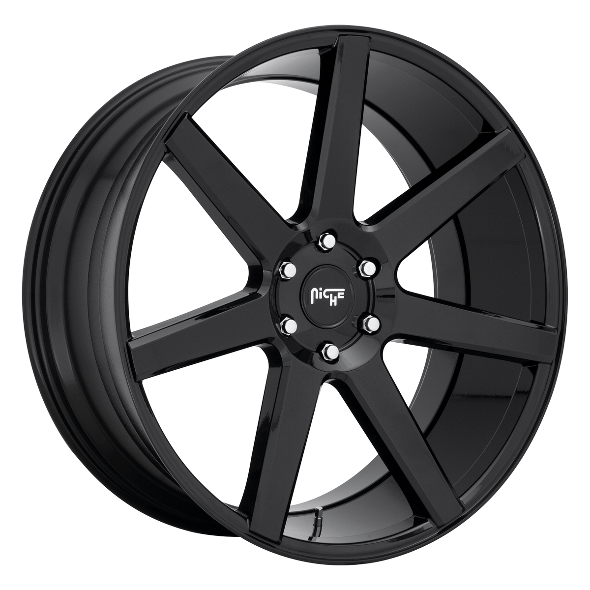 Niche 1PC M230 FUTURE 22x9.5 Gloss Black 6x135 30mm