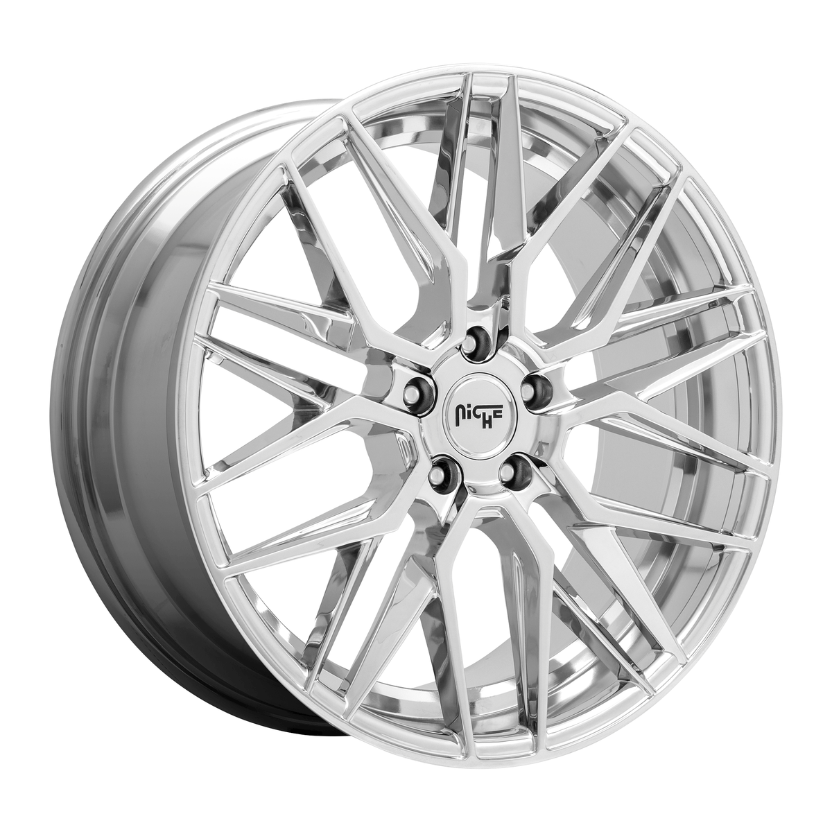 Niche 1PC M249 GAMMA 18x8 Chrome 5x114.3 40mm