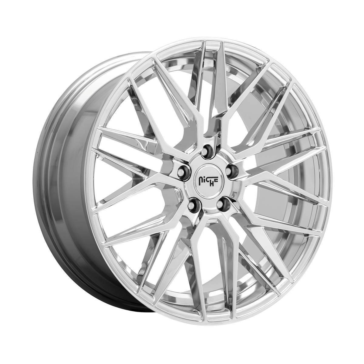 Niche 1PC M249 GAMMA 18x8 Chrome 5x114.3 40mm