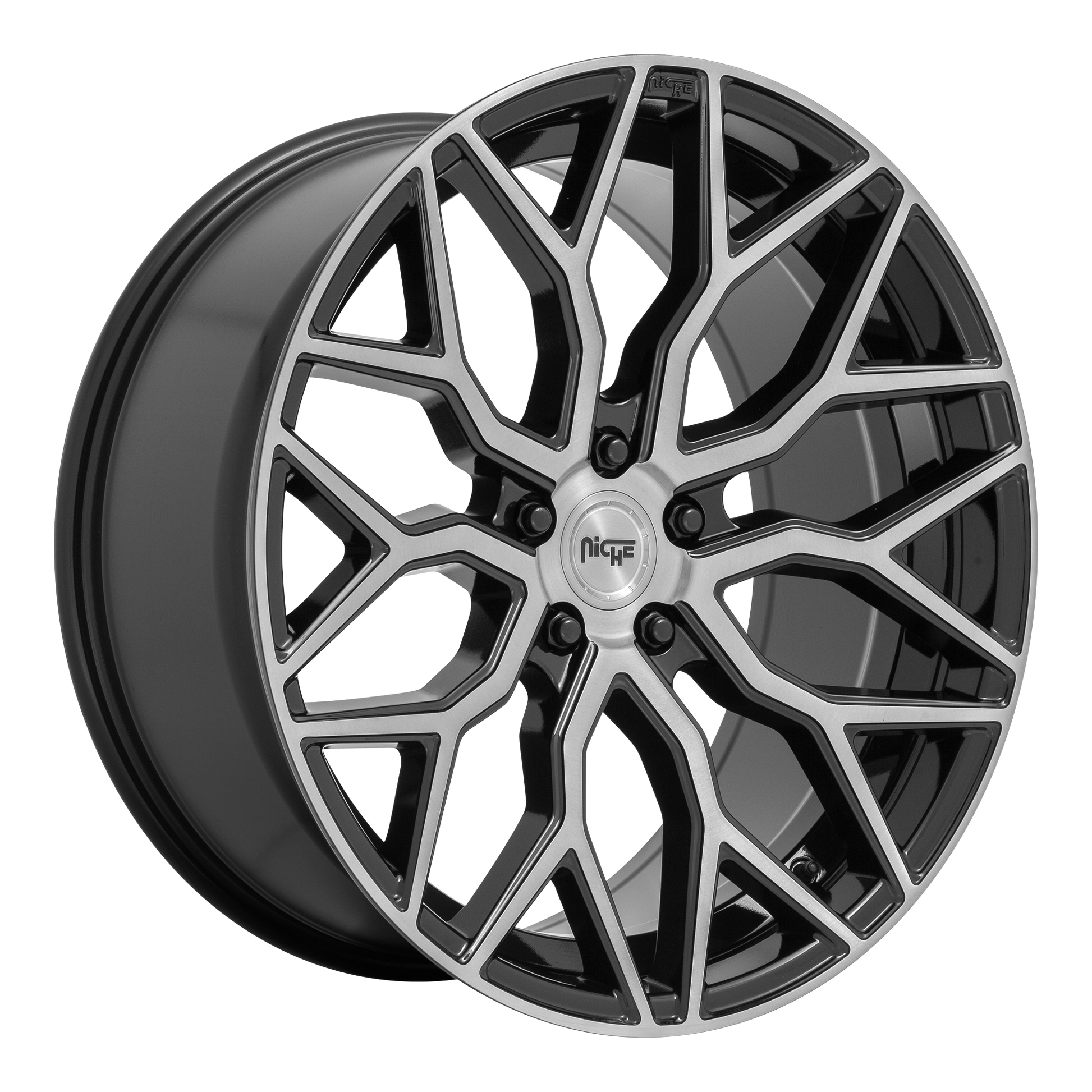 Niche 1PC M262 MAZZANTI 19x9.5 Gloss Black Brushed Face 5x114.3 35mm