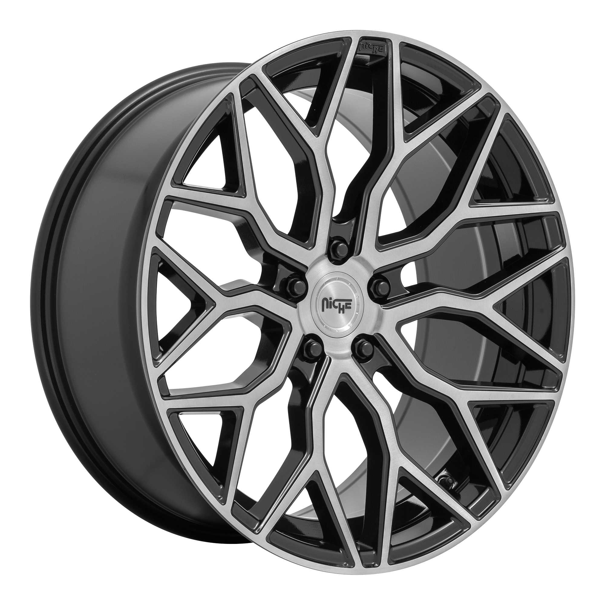 Niche 1PC M262 MAZZANTI 19x9.5 Gloss Black Brushed Face 5x114.3 35mm