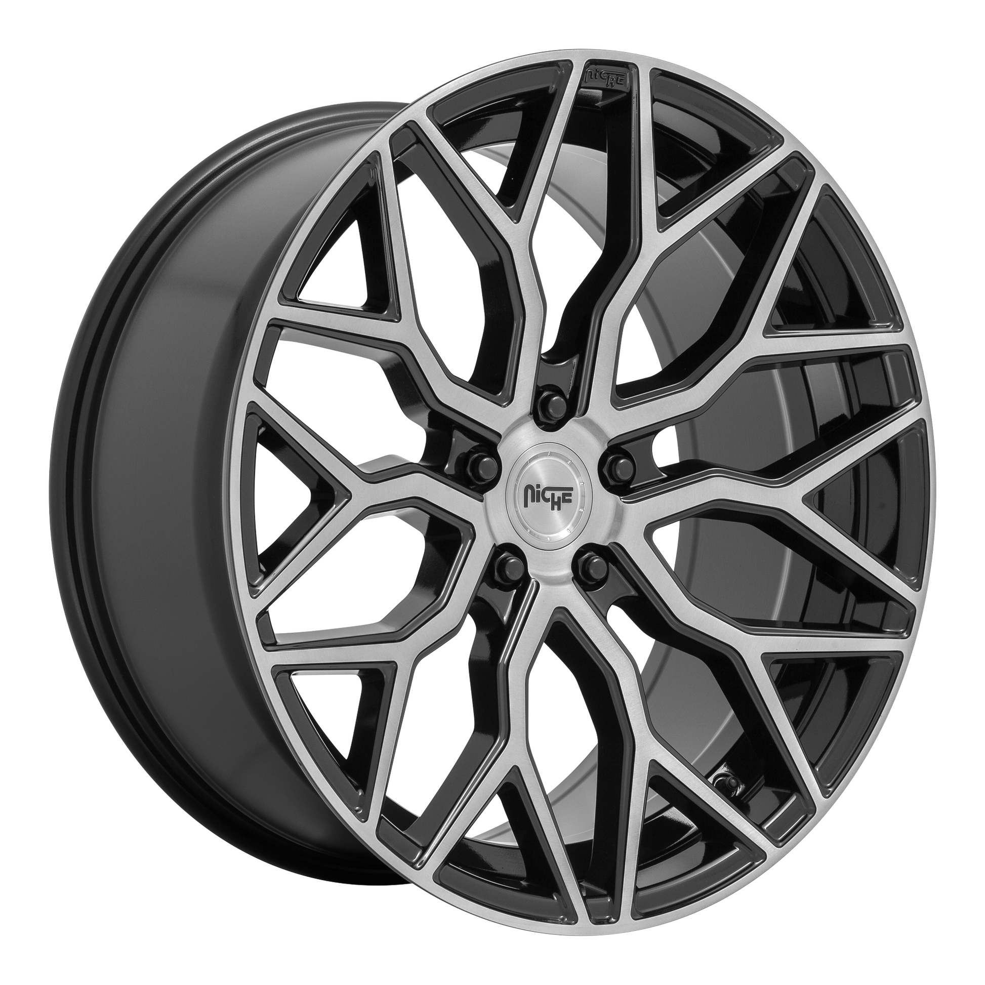 Niche 1PC M262 MAZZANTI 19x8.5 Gloss Black Brushed Face 5x114.3 35mm