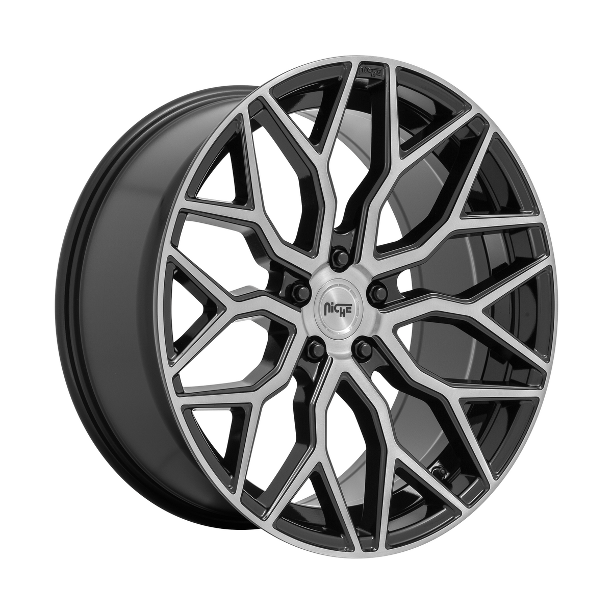 Niche 1PC M262 MAZZANTI 20x10.5 Gloss Black Brushed Face 5x114.3 40mm