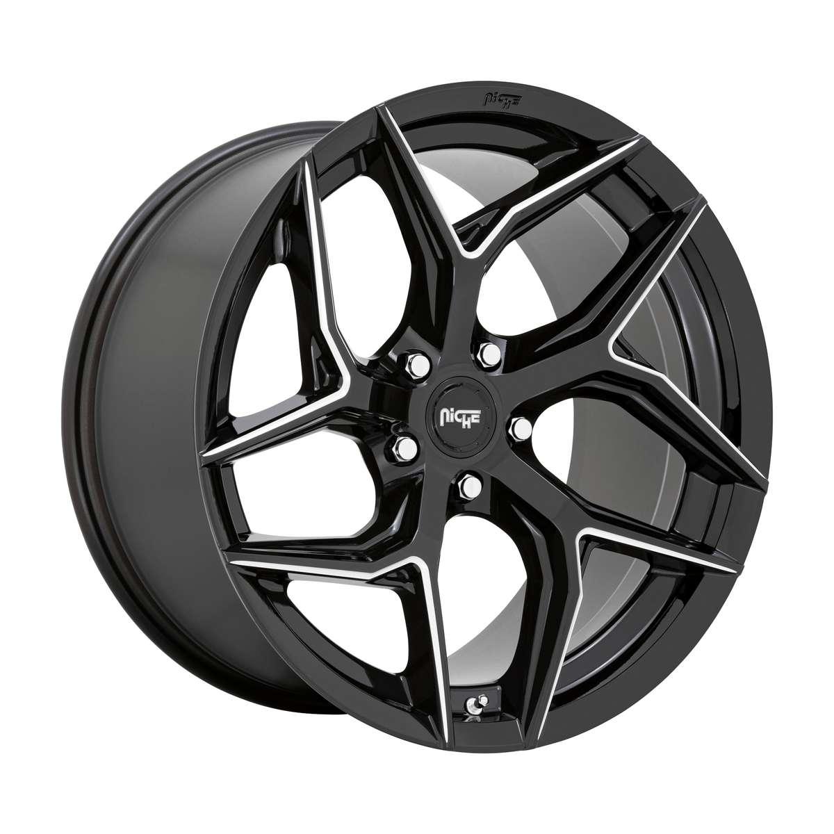 Niche 1PC M266 TORSION 20x9 Gloss Black Milled 5x114.3 35mm