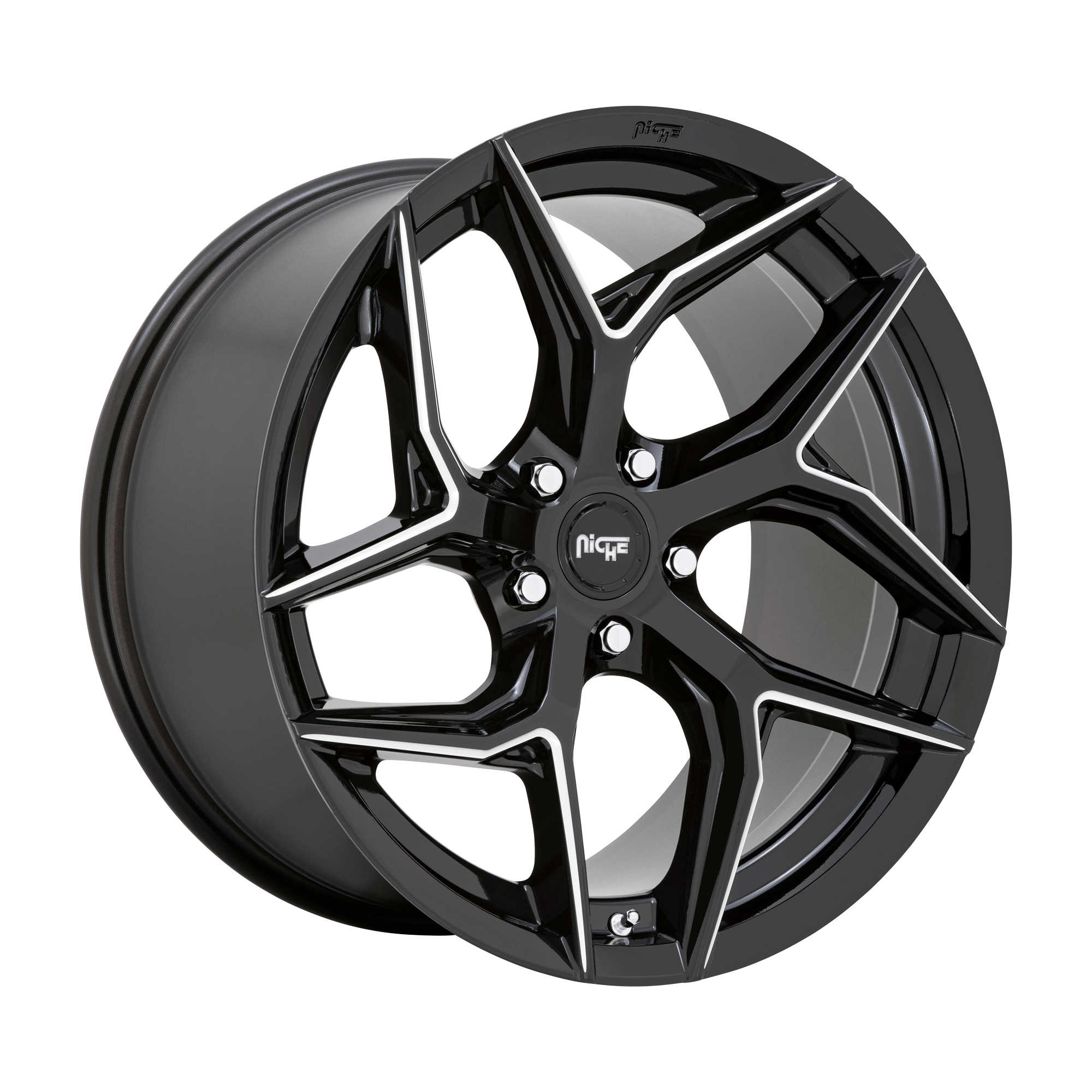 Niche 1PC M266 TORSION 20x9 Gloss Black Milled 5x114.3 35mm
