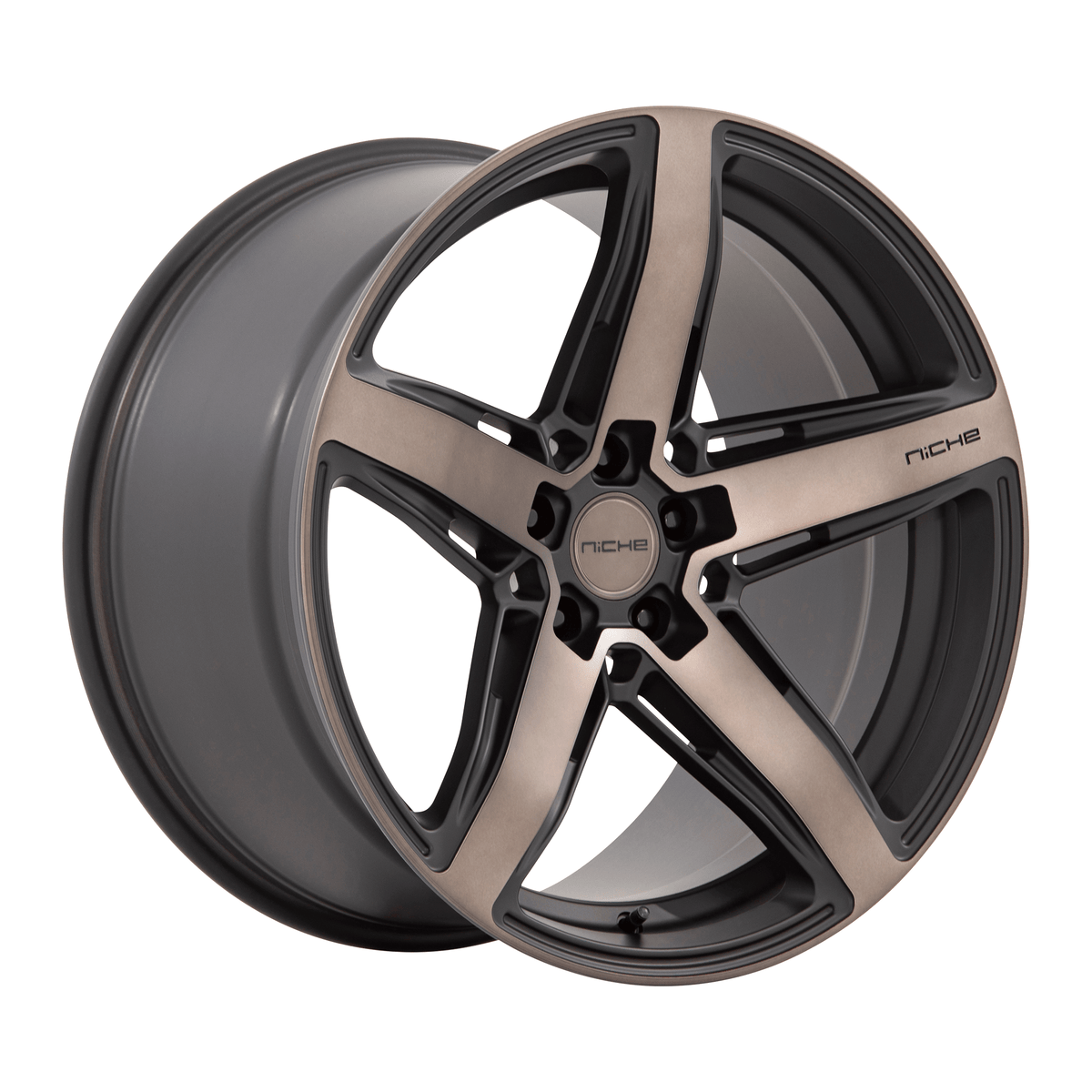 Niche 1PC M271 TERAMO 18x8 Matte Black W Double Dark Tint 5x114.3 30mm