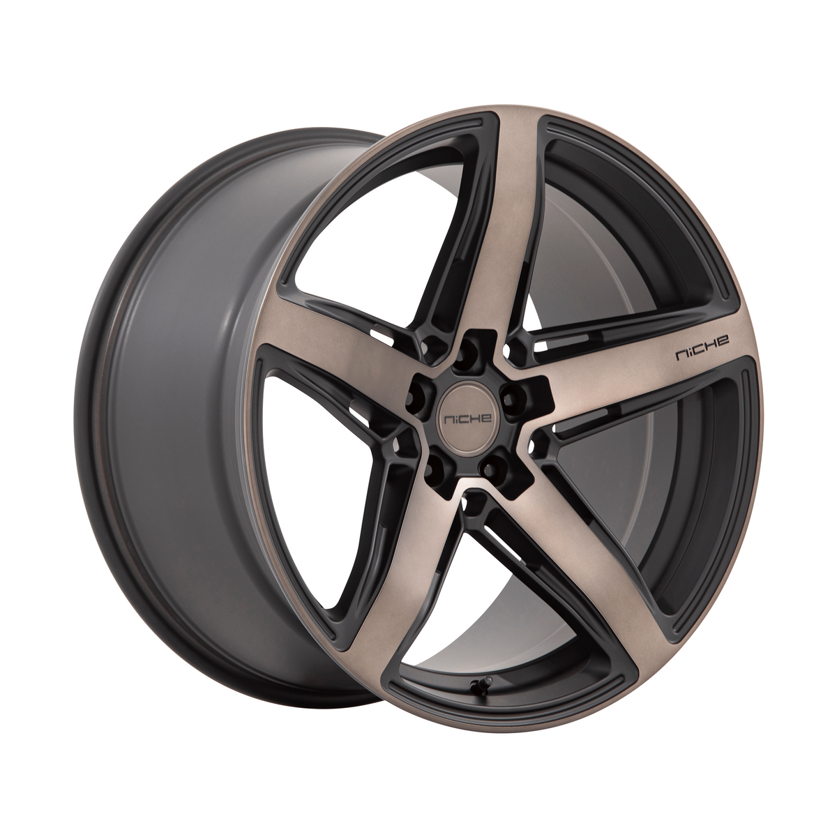 Niche 1PC M271 TERAMO 20x9.5 Matte Black W Double Dark Tint 5x114.3 35mm