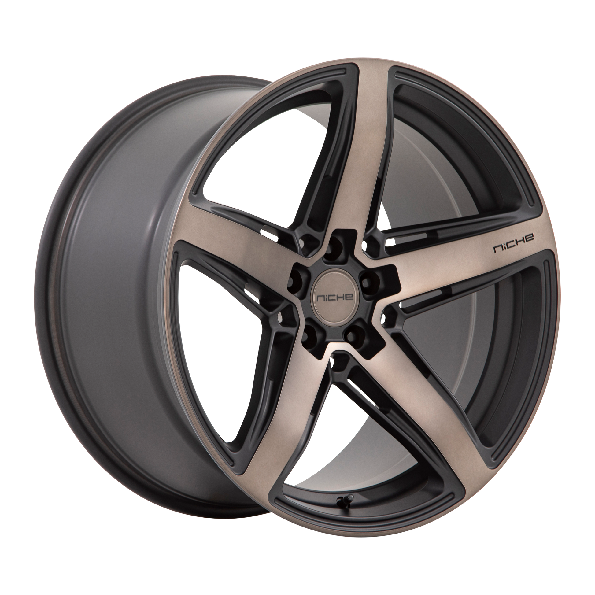 Niche 1PC M271 TERAMO 20x11 Matte Black W Double Dark Tint 5x114.3 45mm